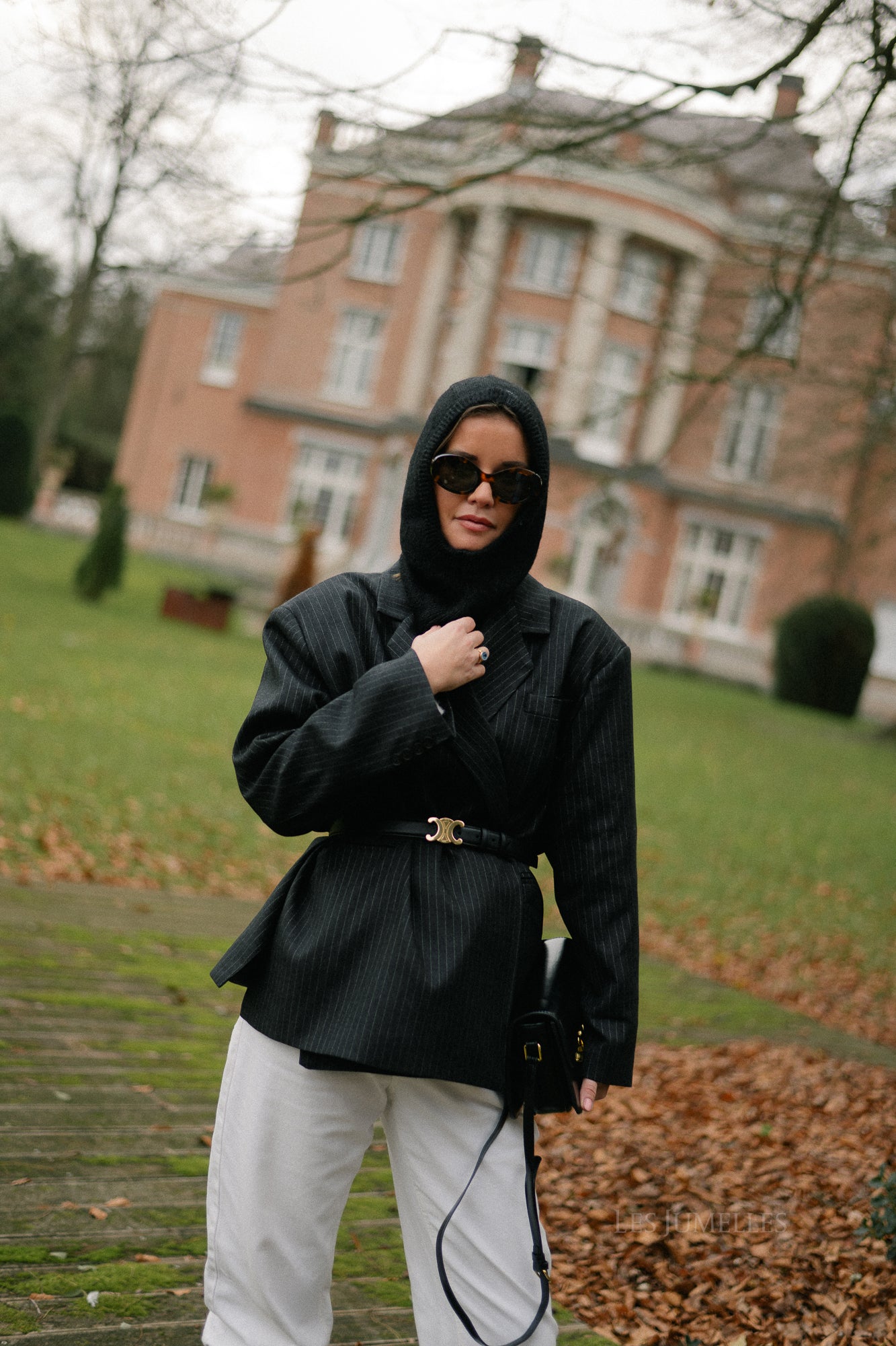 Chloe pinstriped blazer zwart