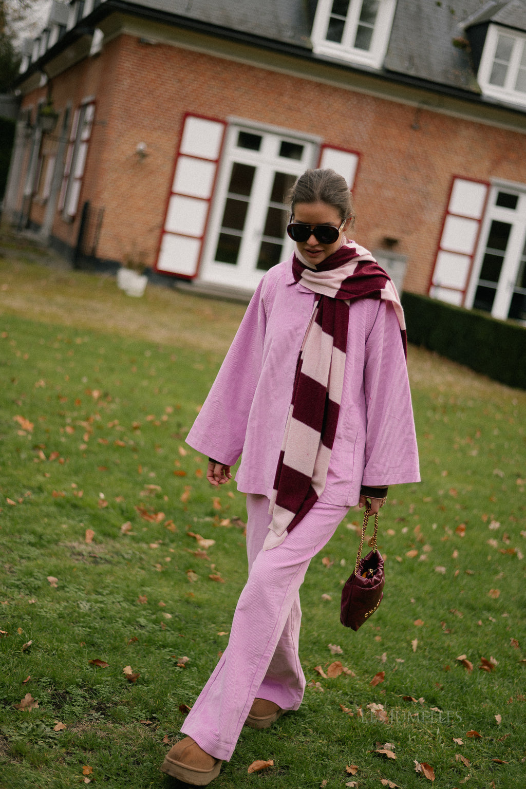 Norma wide velvet pants orchid