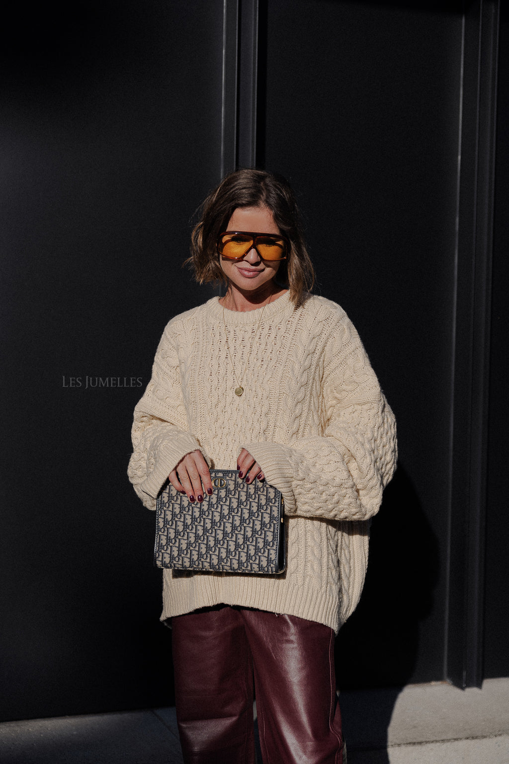 Pull oversize en maille Edith écru