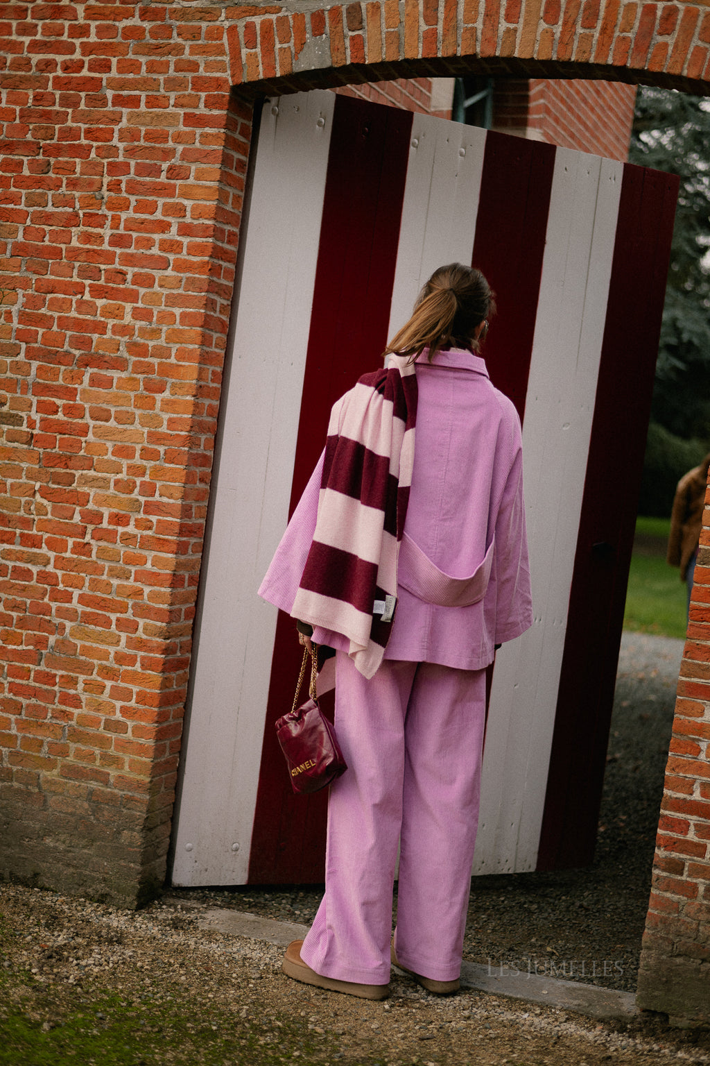 Norma wide velvet pants orchid