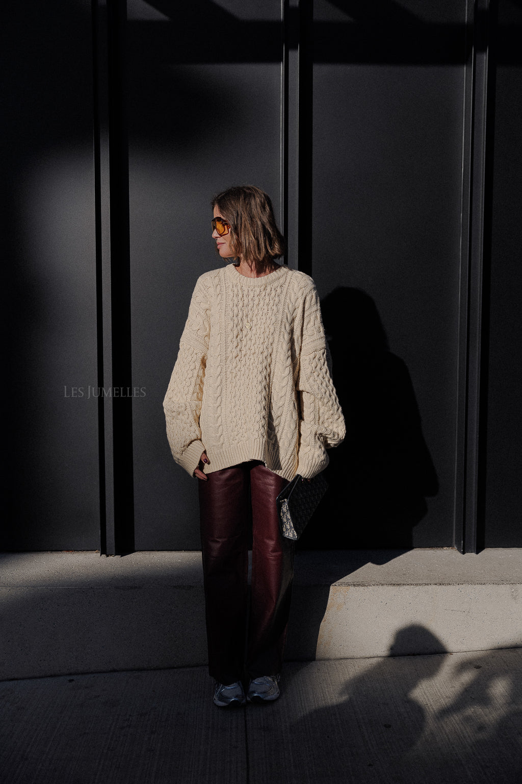 Pull oversize en maille Edith écru