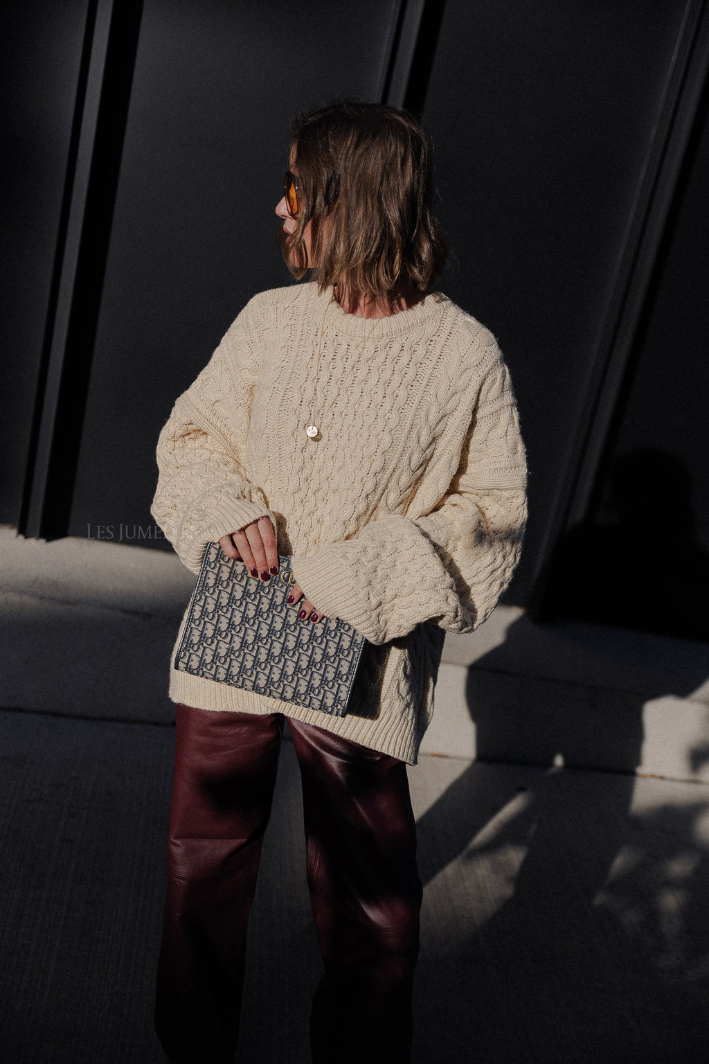 Pull oversize en maille Edith écru