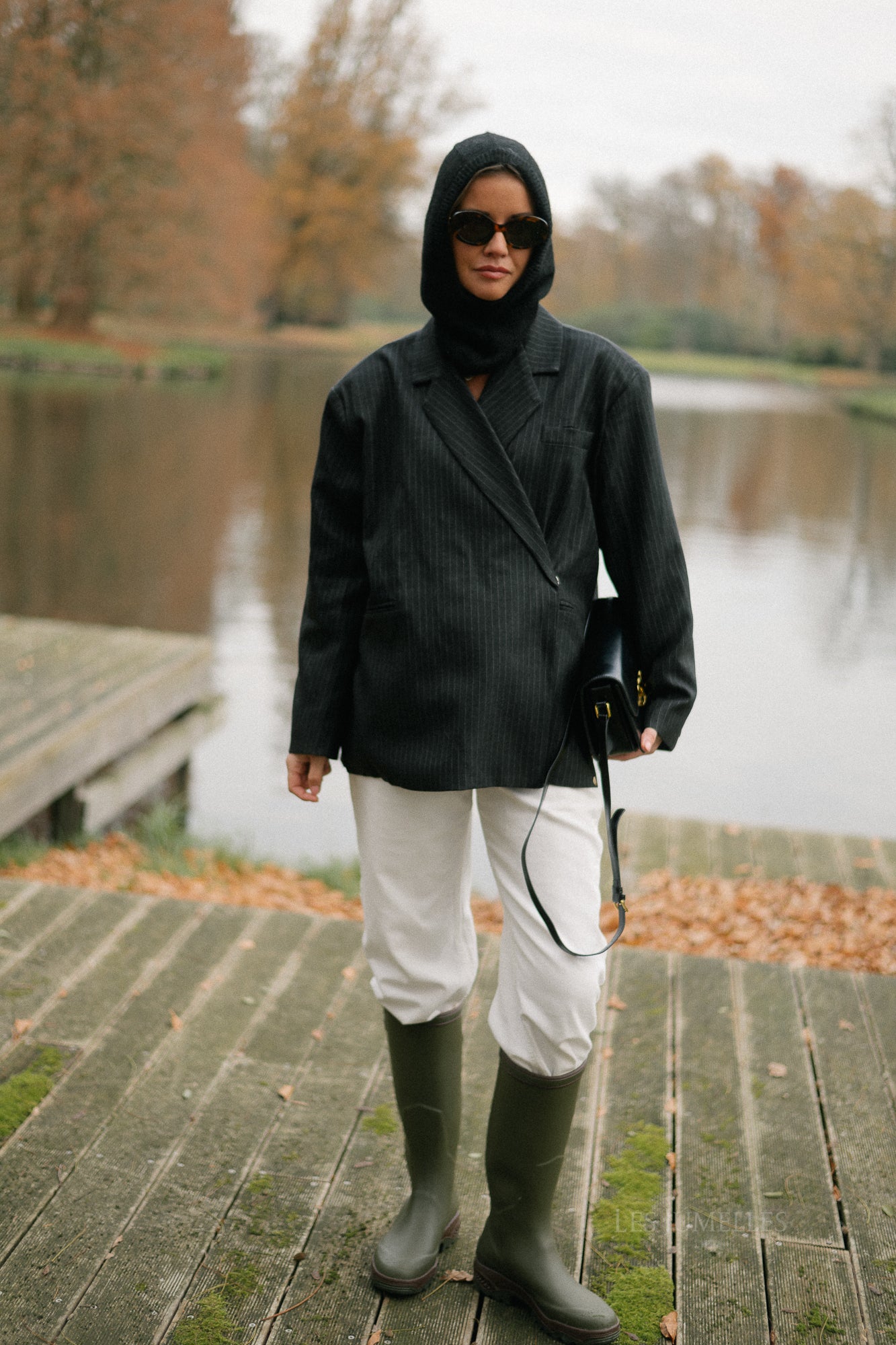 Chloe pinstriped blazer zwart