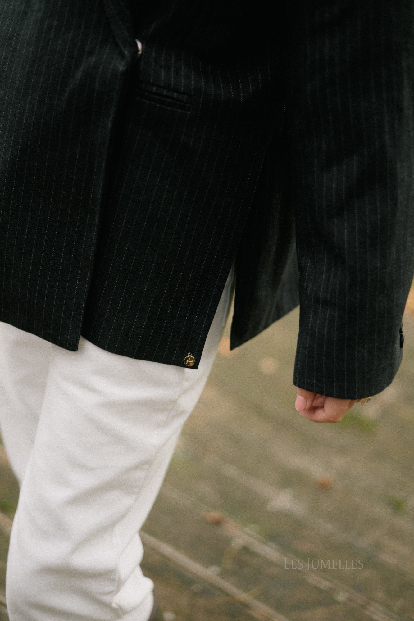 Chloe pinstriped blazer zwart