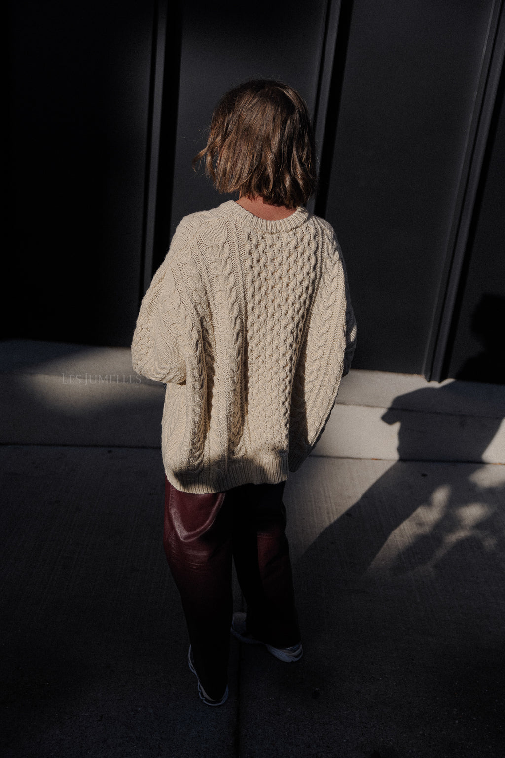 Pull oversize en maille Edith écru