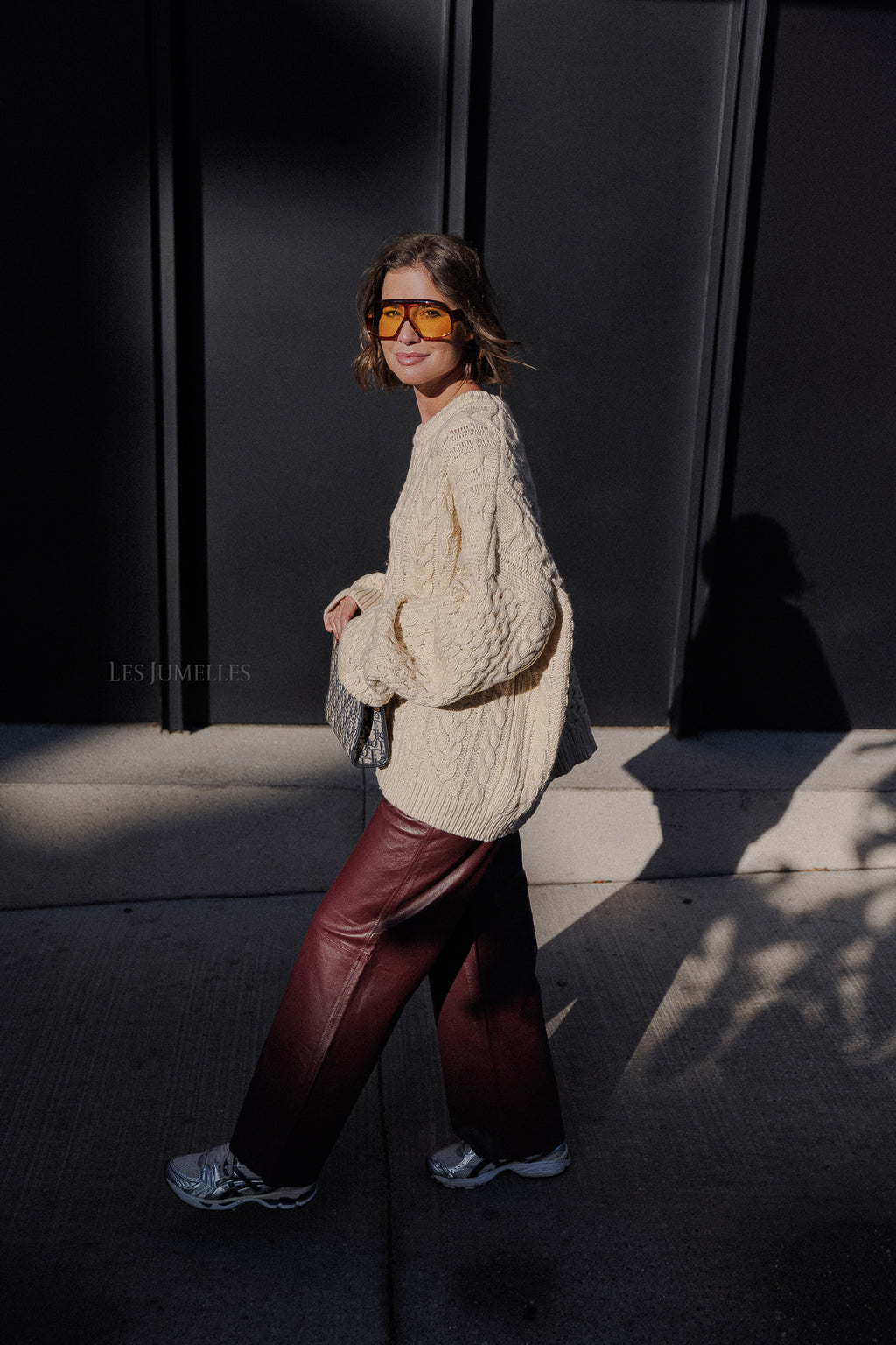 Pull oversize en maille Edith écru