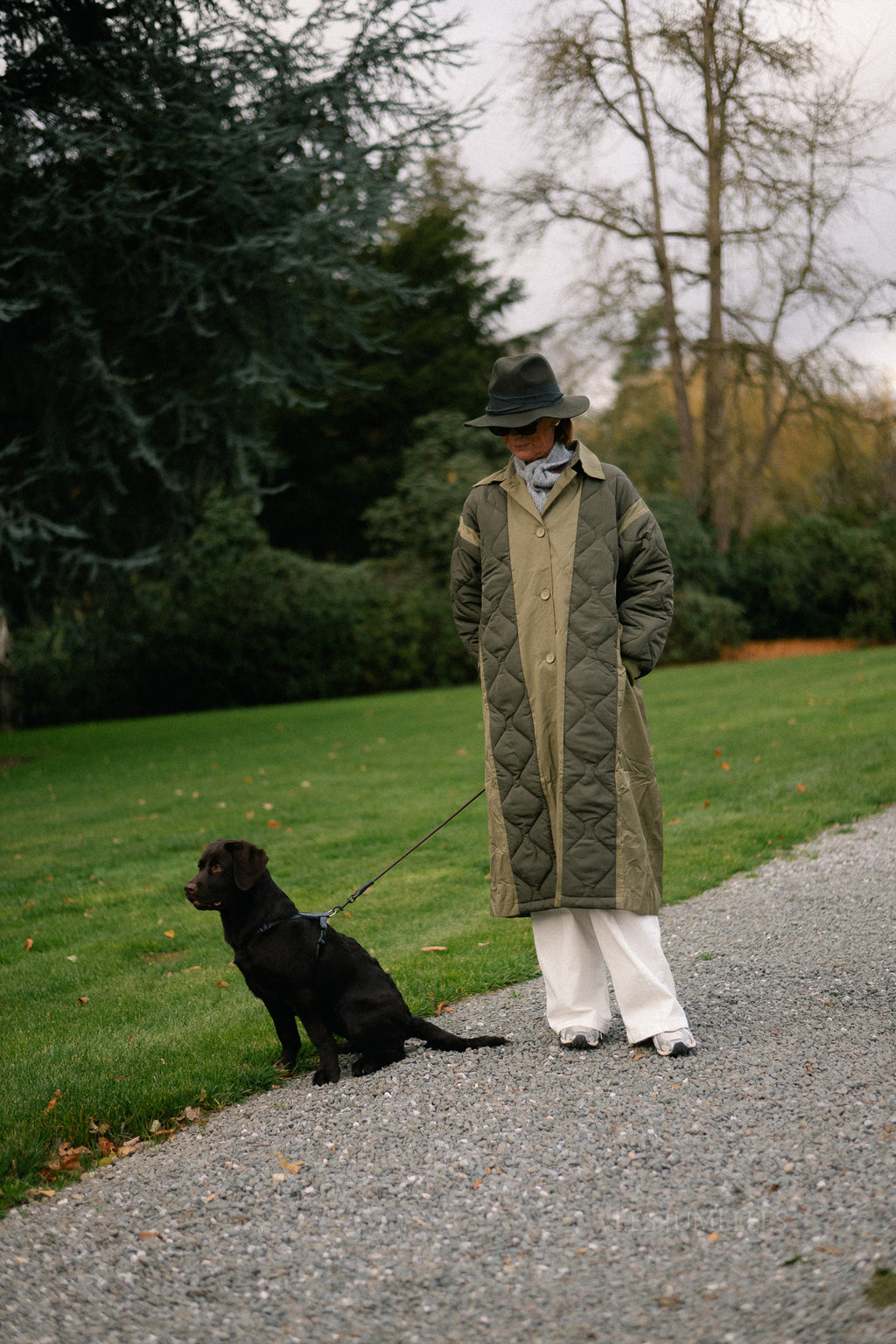 Jane gewatteerde jas kaki