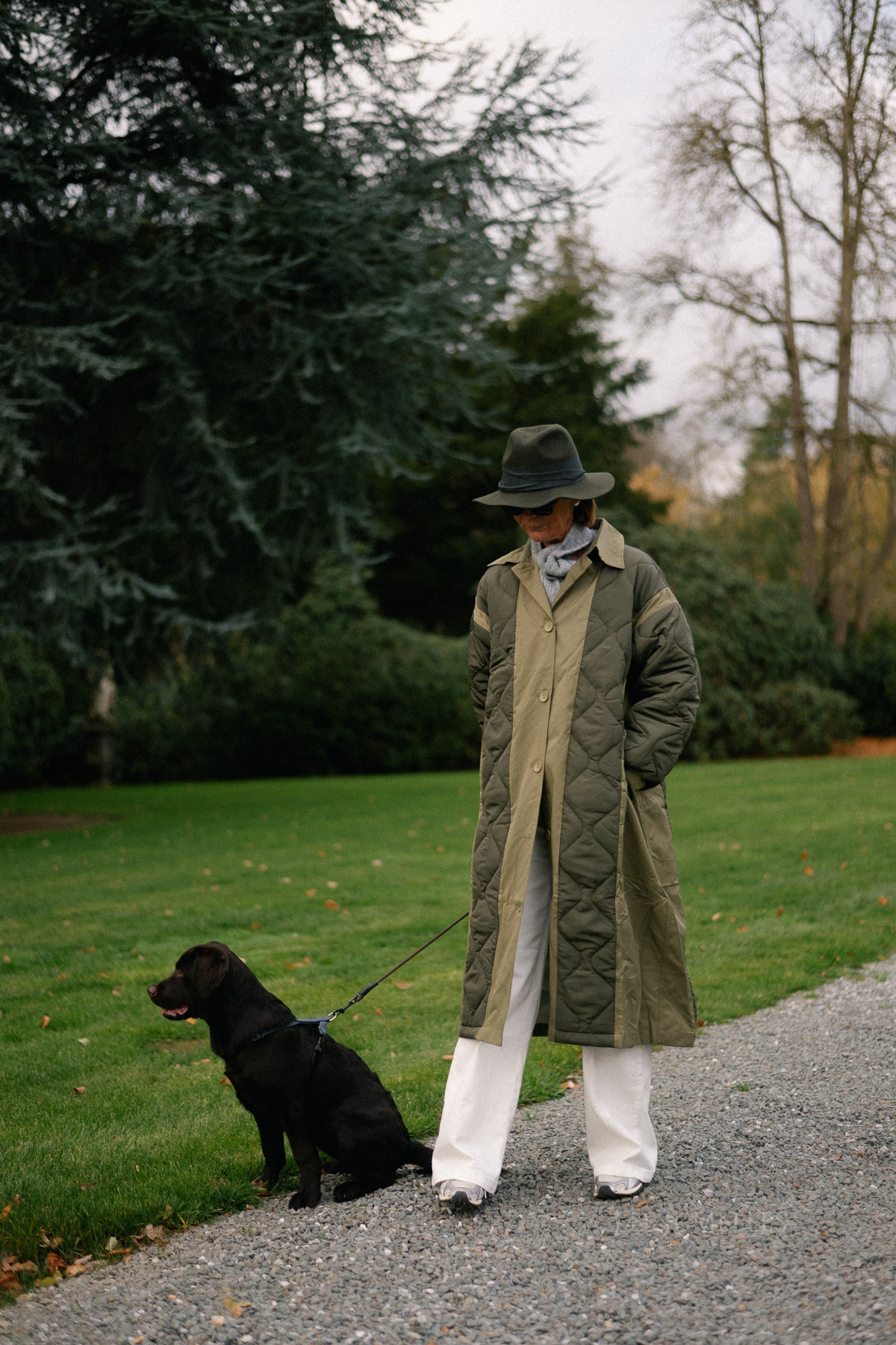 Jane gewatteerde jas kaki