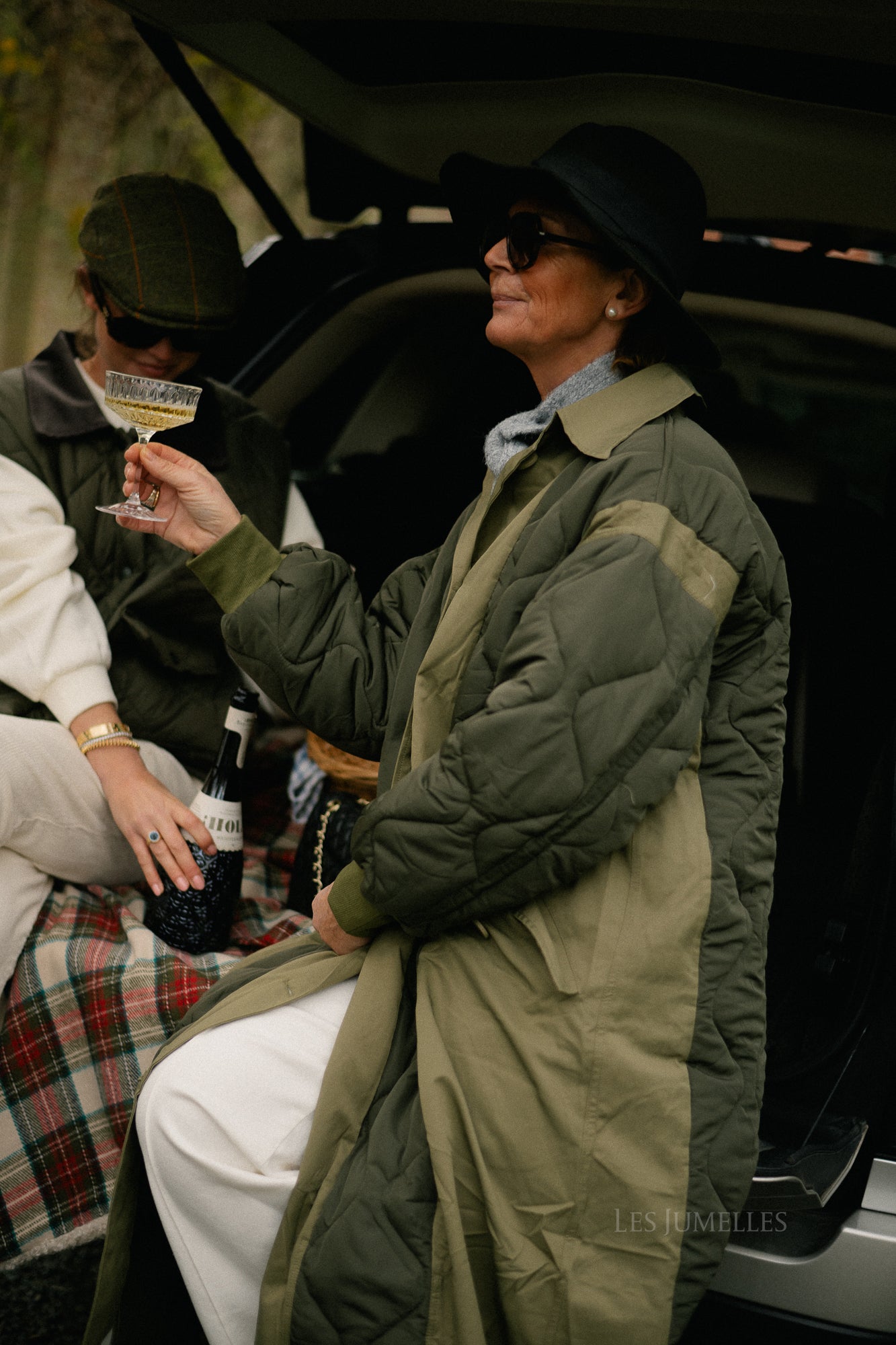 Jane gewatteerde jas kaki