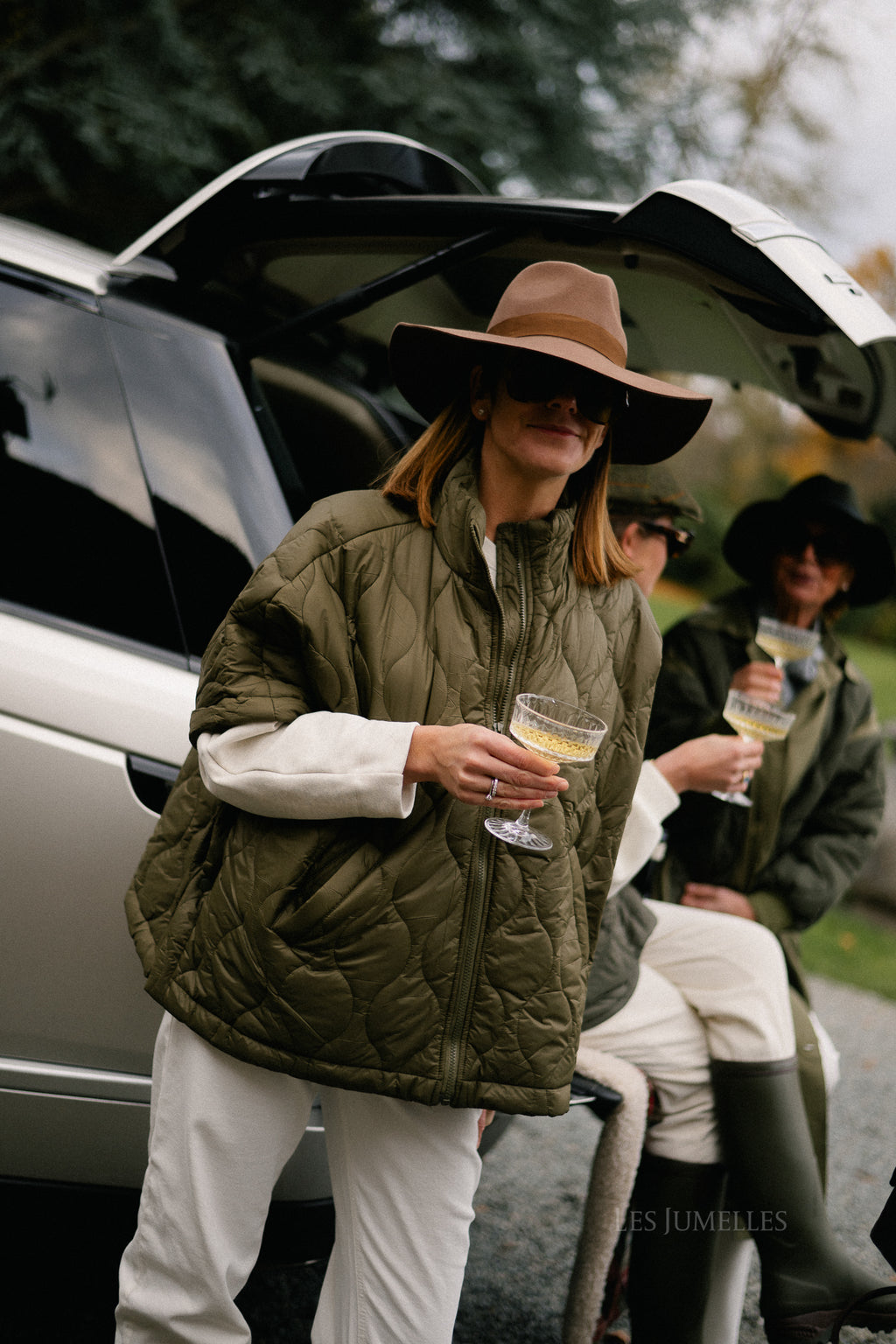 Lynn gewatteerde cape khaki