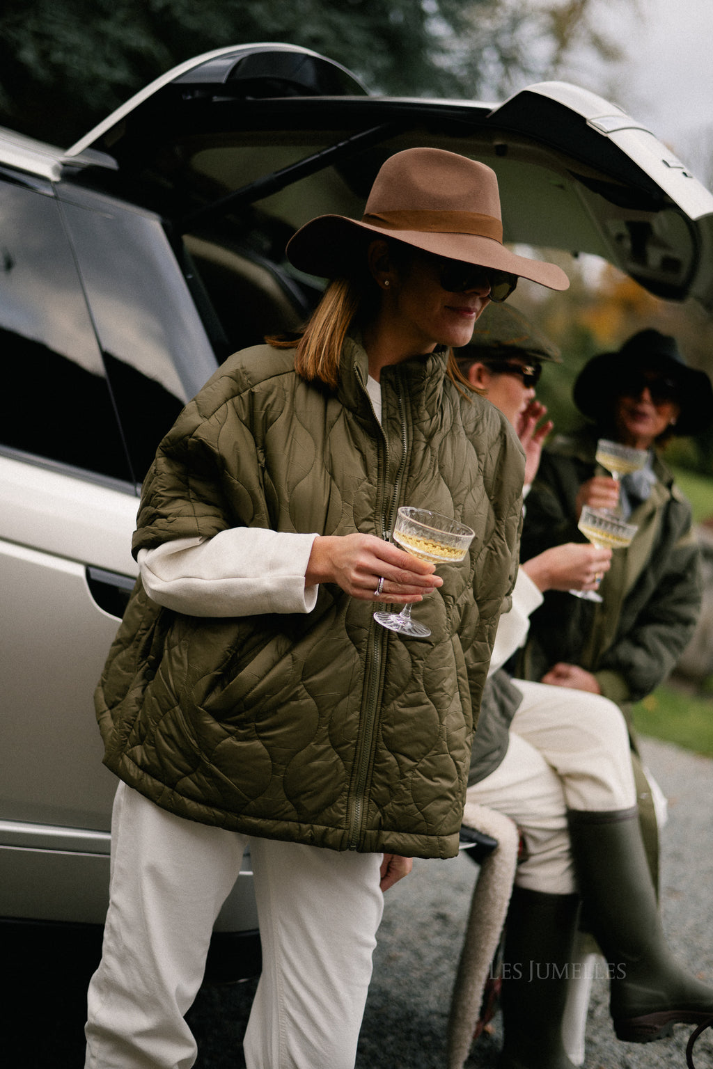 Lynn gewatteerde cape khaki