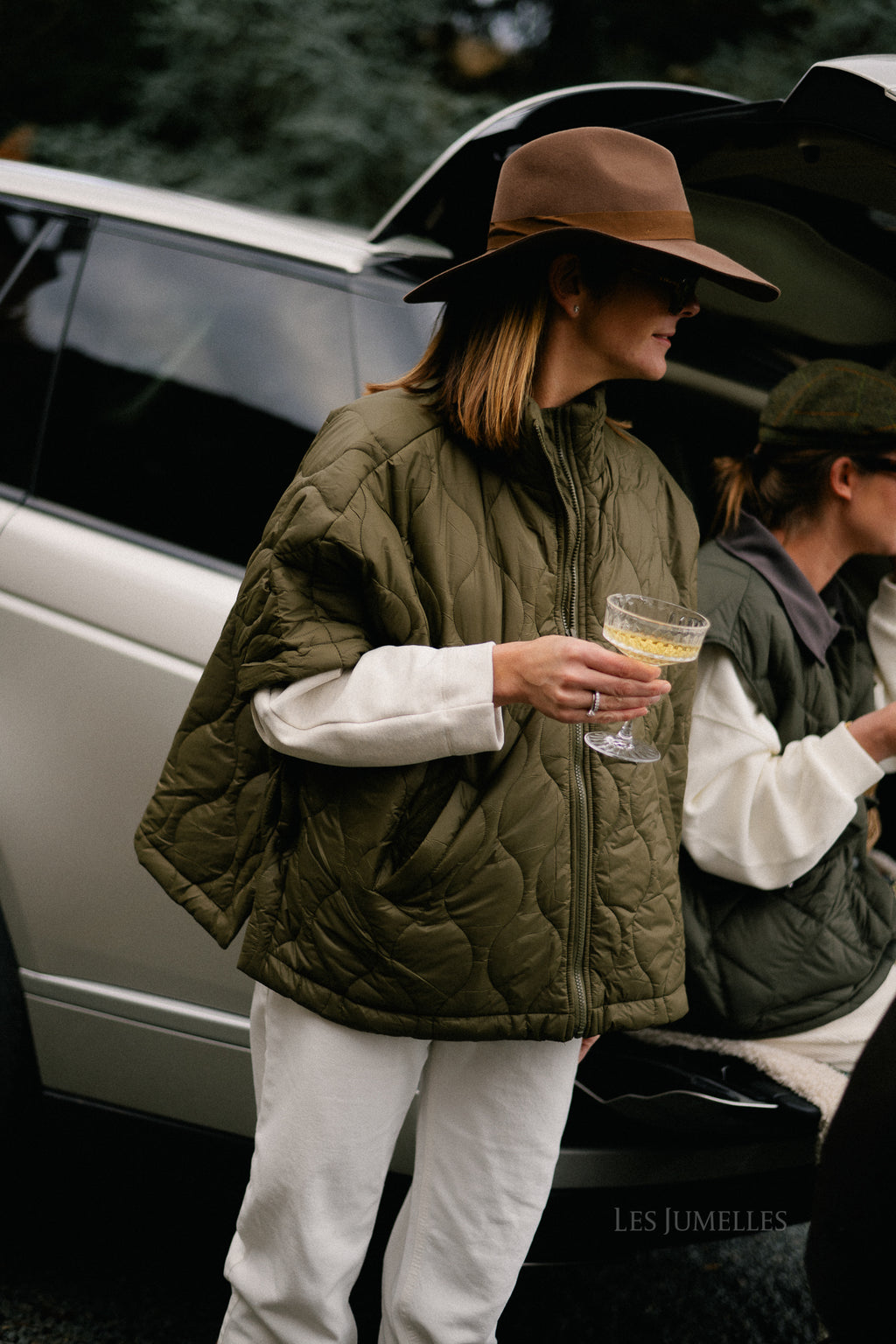 Lynn gewatteerde cape khaki