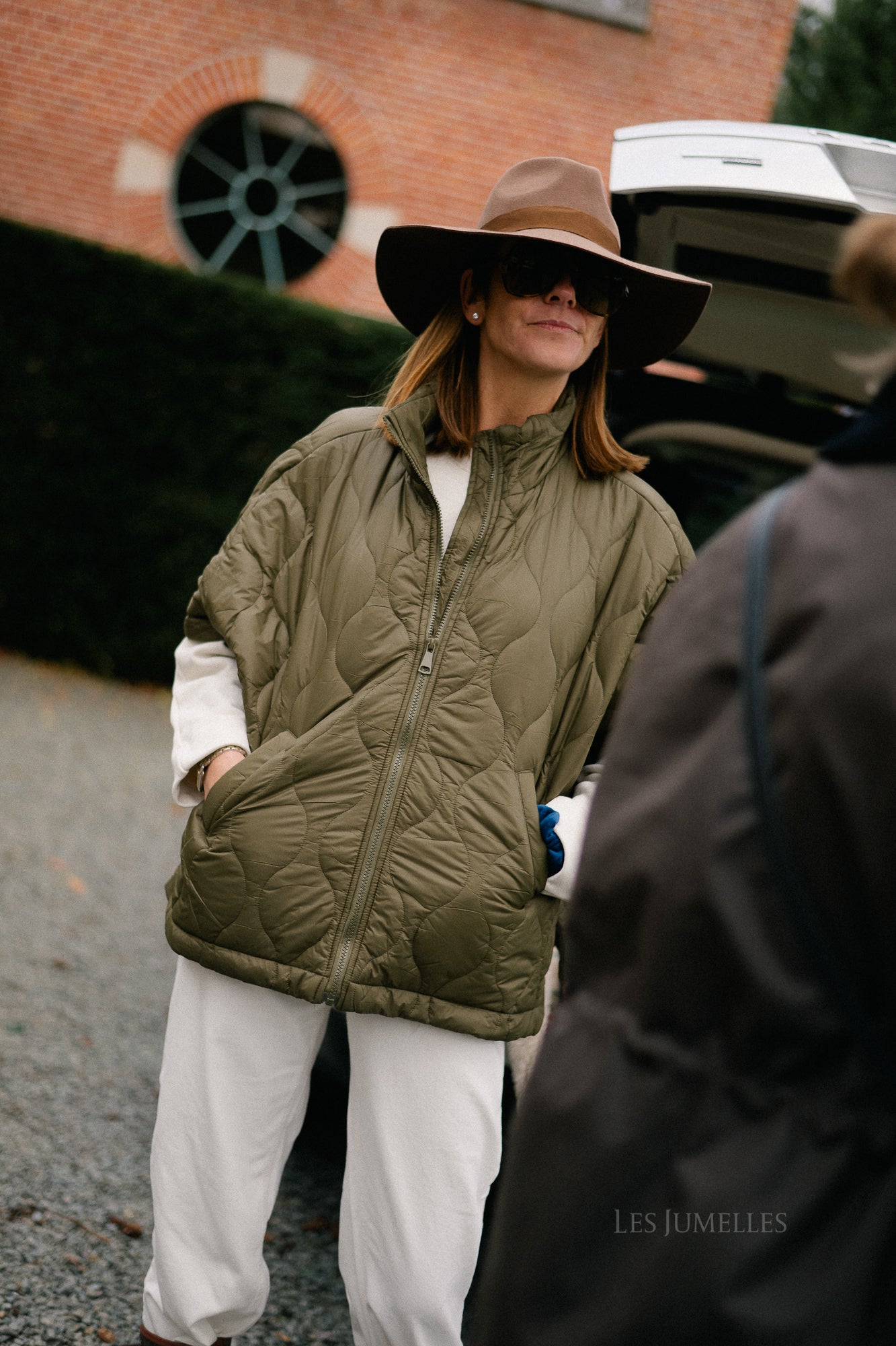 Lynn gewatteerde cape khaki