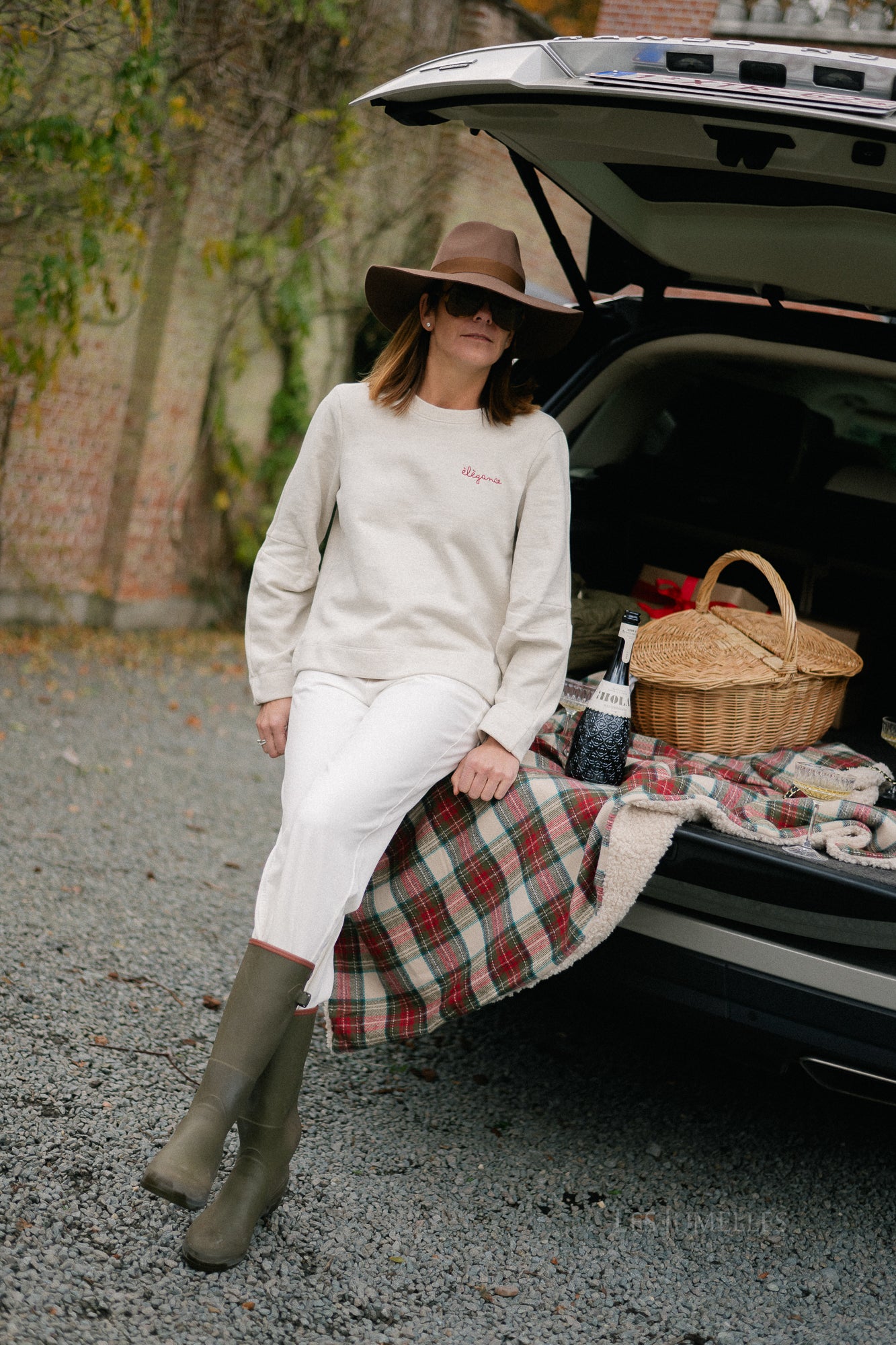 OBJIvey LS sweatshirt wit zand/melange