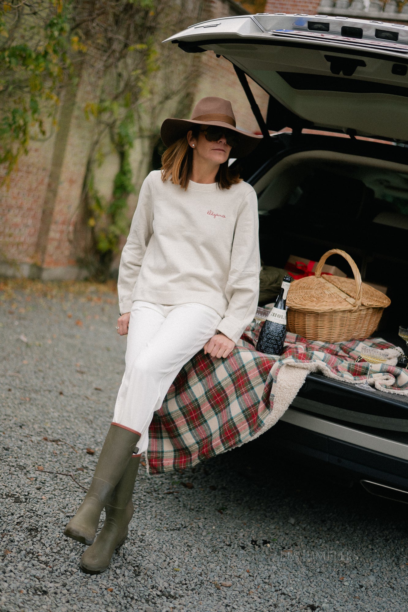 OBJIvey LS sweatshirt wit zand/melange