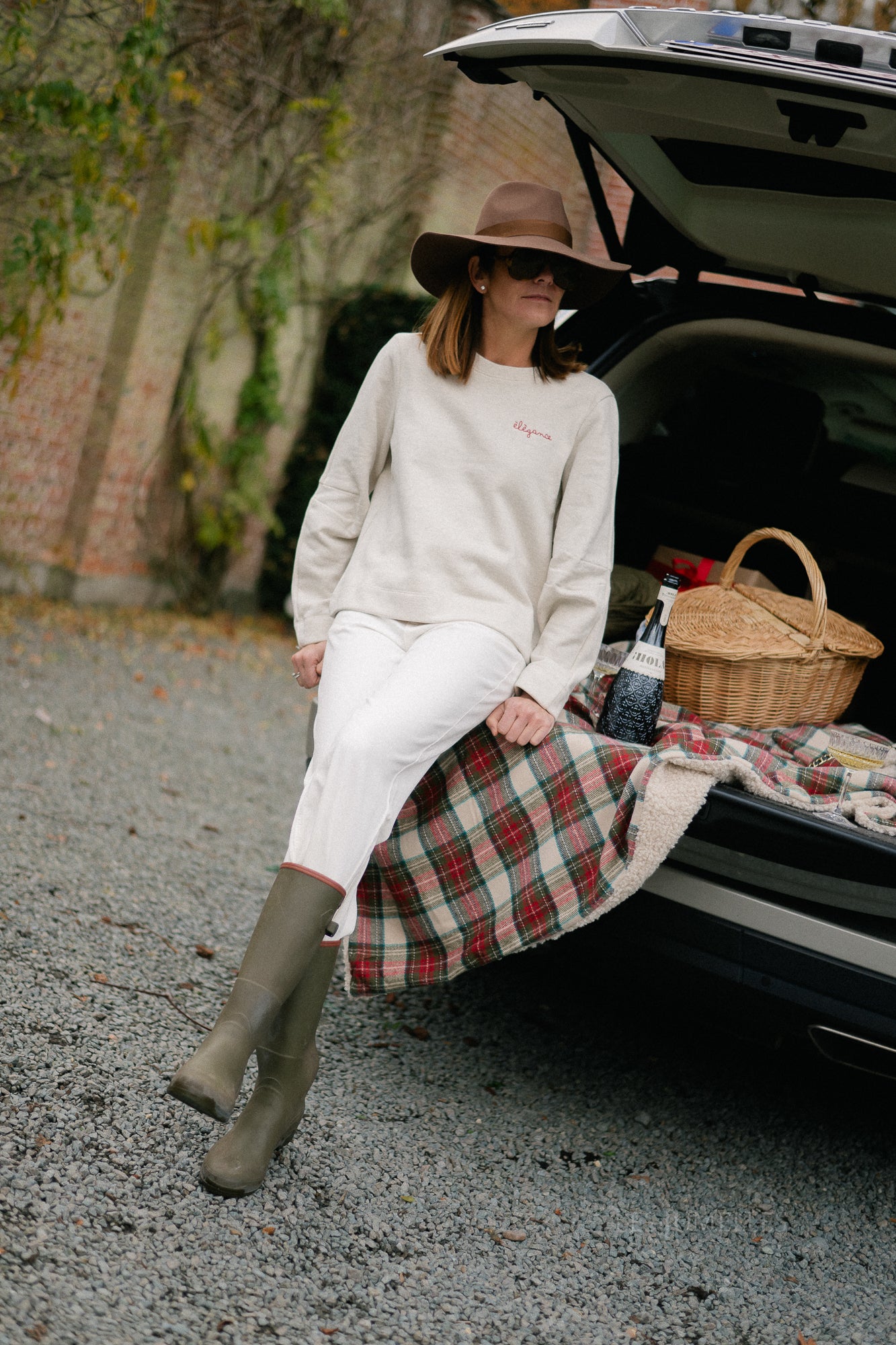 OBJIvey LS sweatshirt wit zand/melange