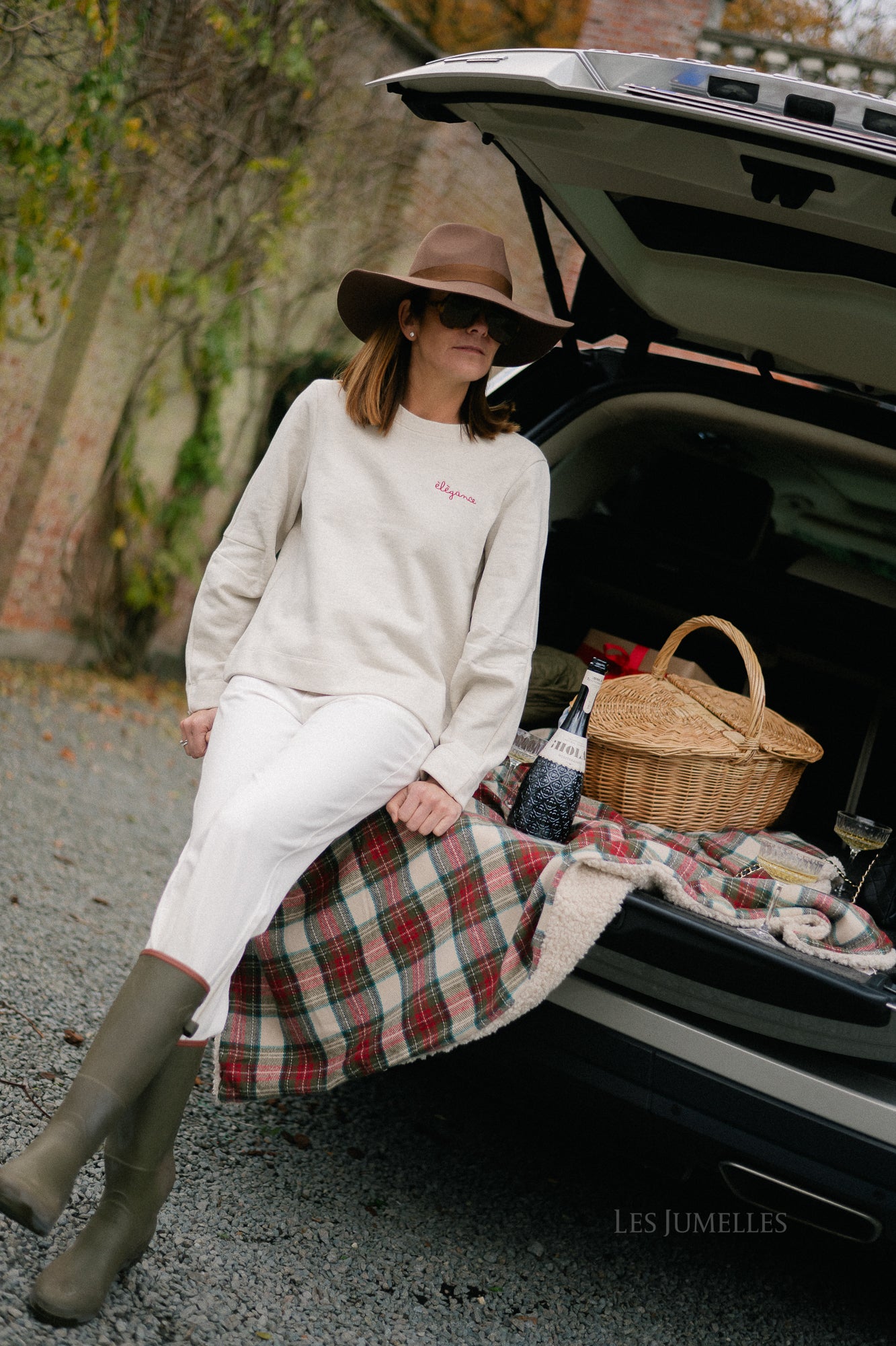 OBJIvey LS sweatshirt wit zand/melange