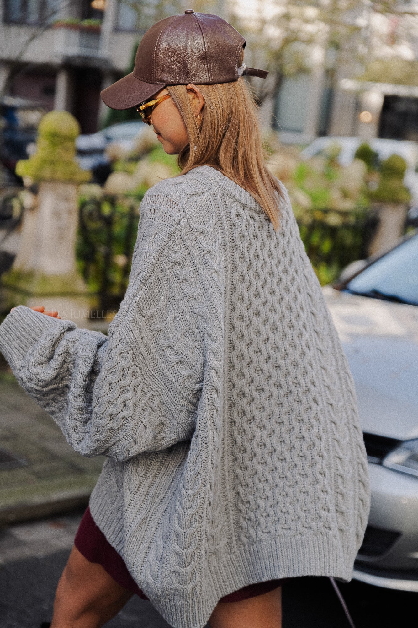 Edith oversize knitted sweater grey