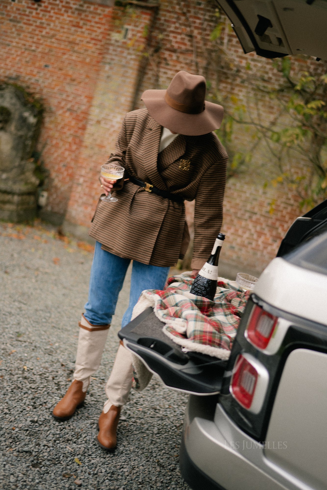 Blazer à carreaux camel Chloé