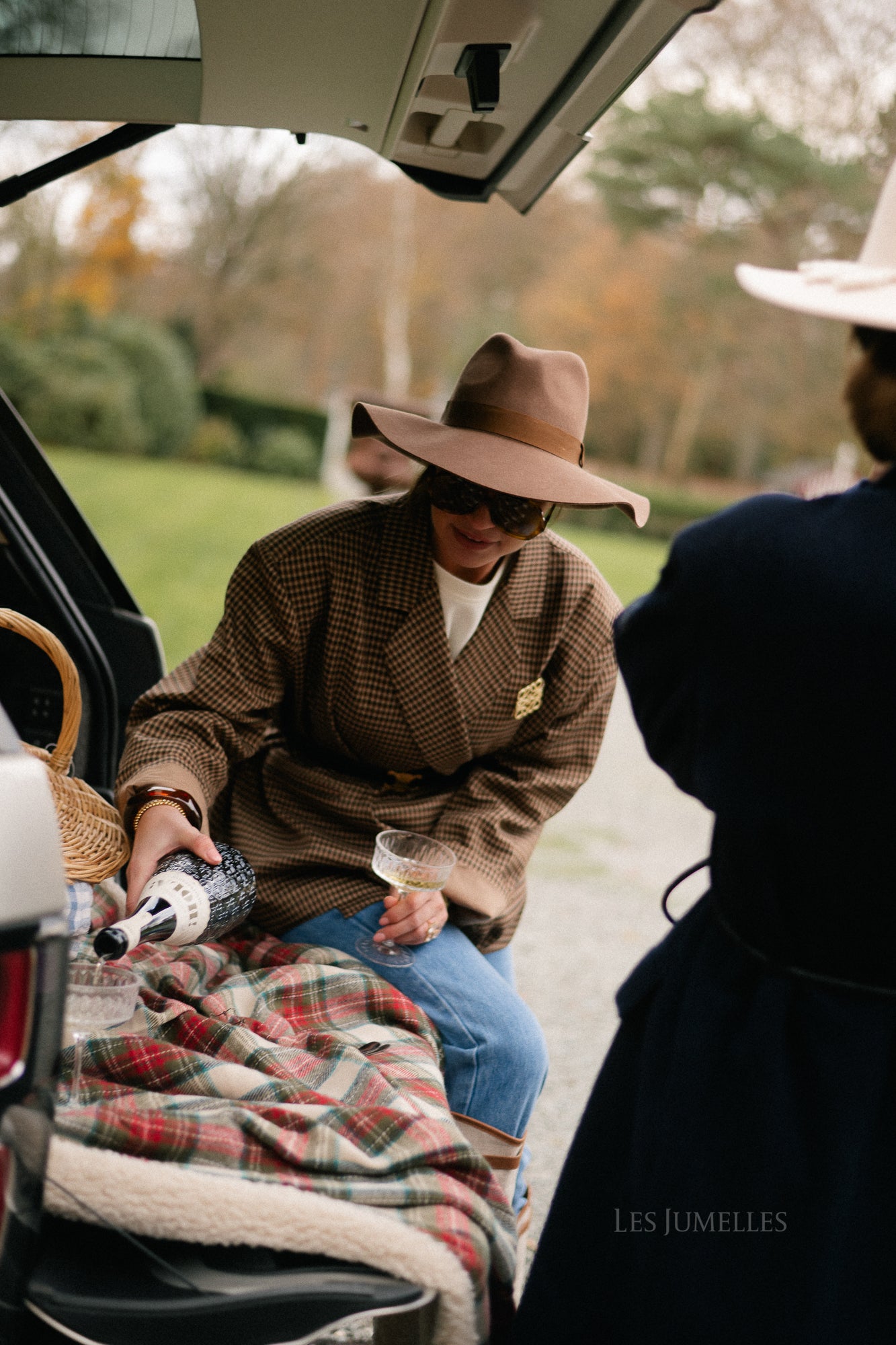 Blazer à carreaux camel Chloé