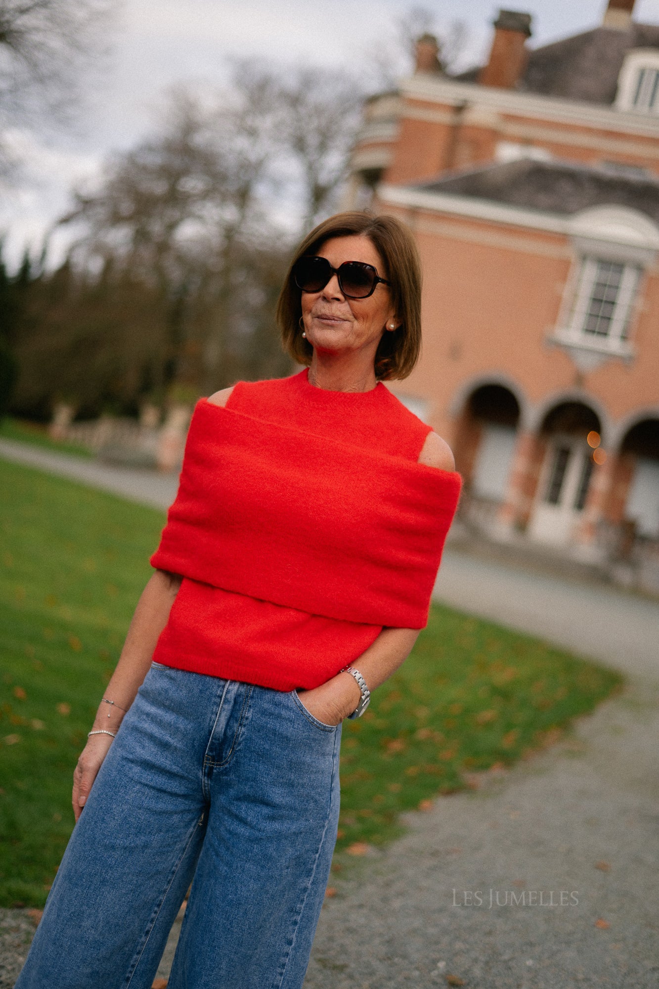 Louelle trui koraalrood