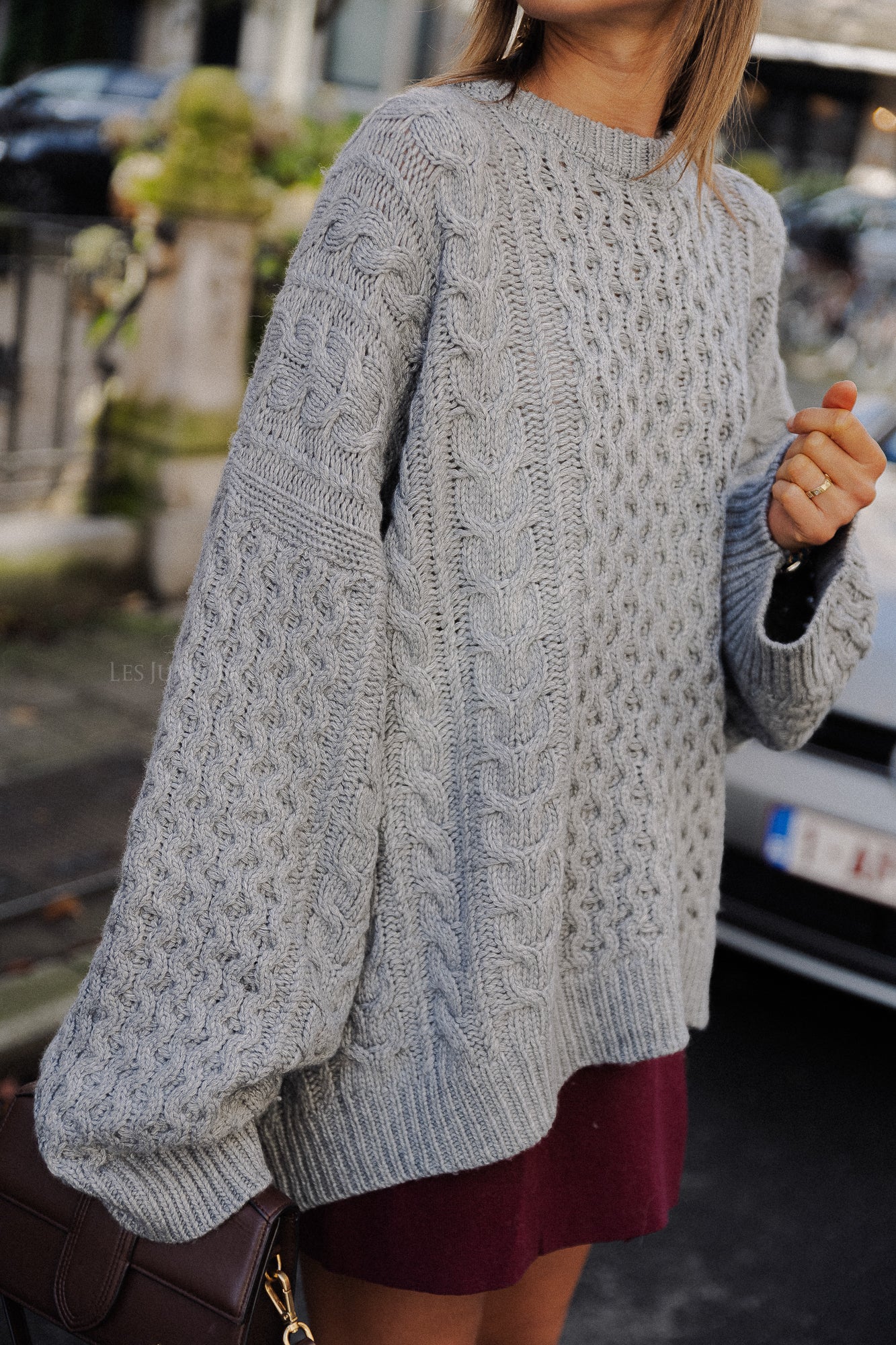 Edith oversize knitted sweater grey