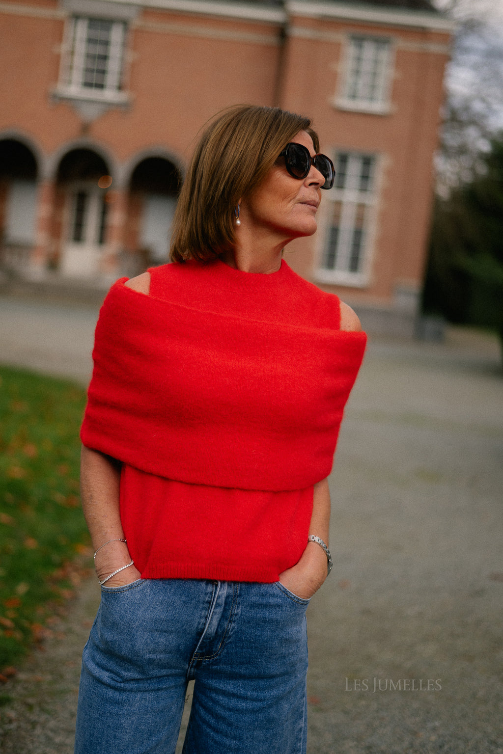 Louelle trui koraalrood