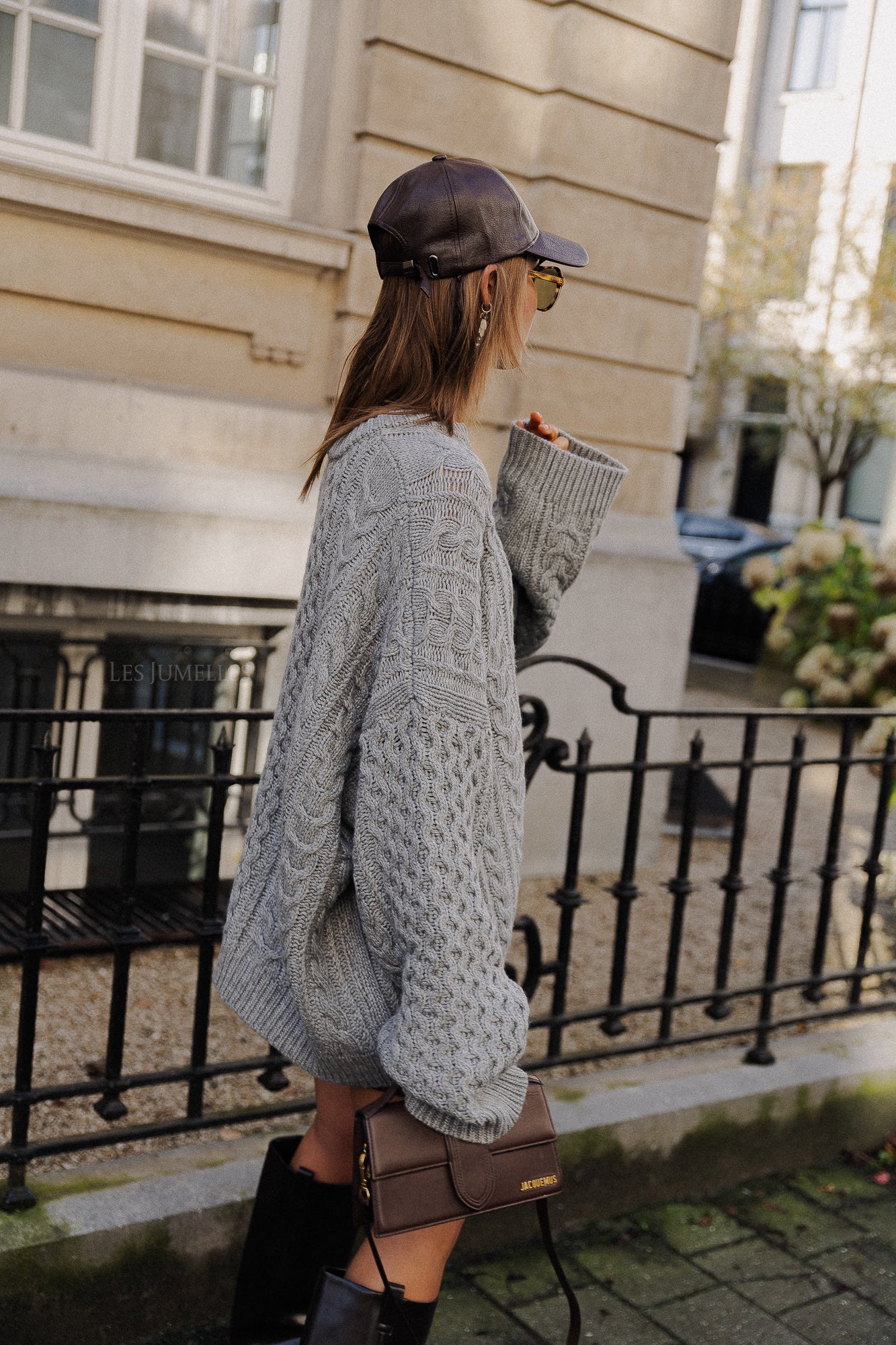 Edith oversize knitted sweater grey