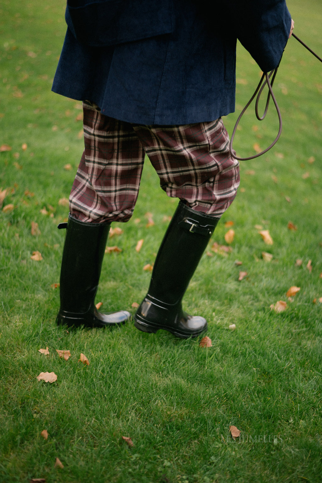 Callie geruite broek bordeaux