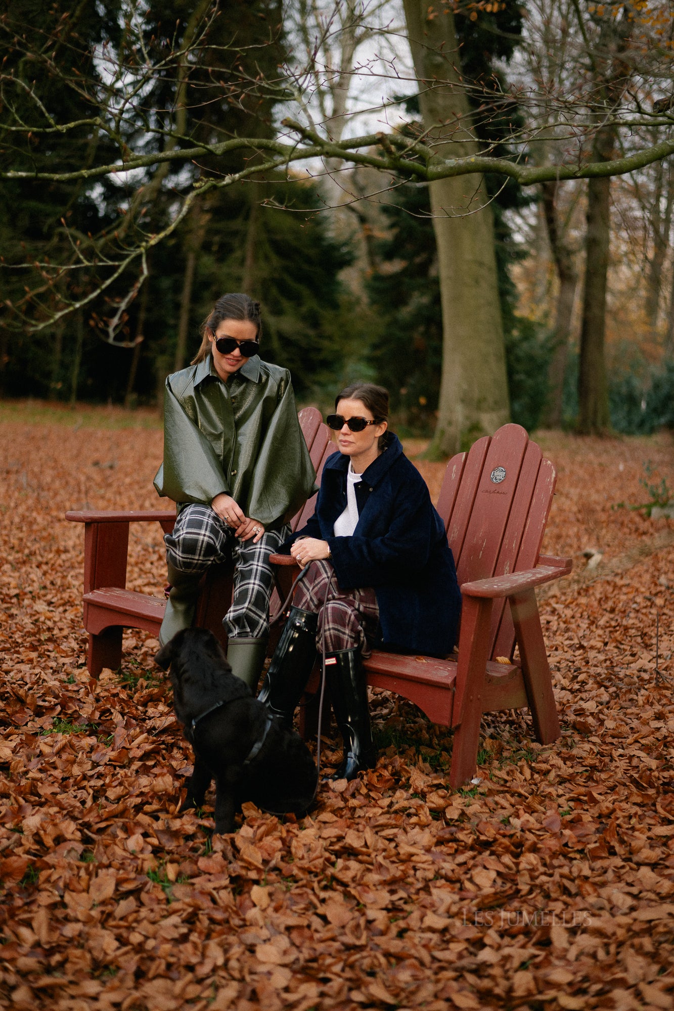 Callie geruite broek bordeaux