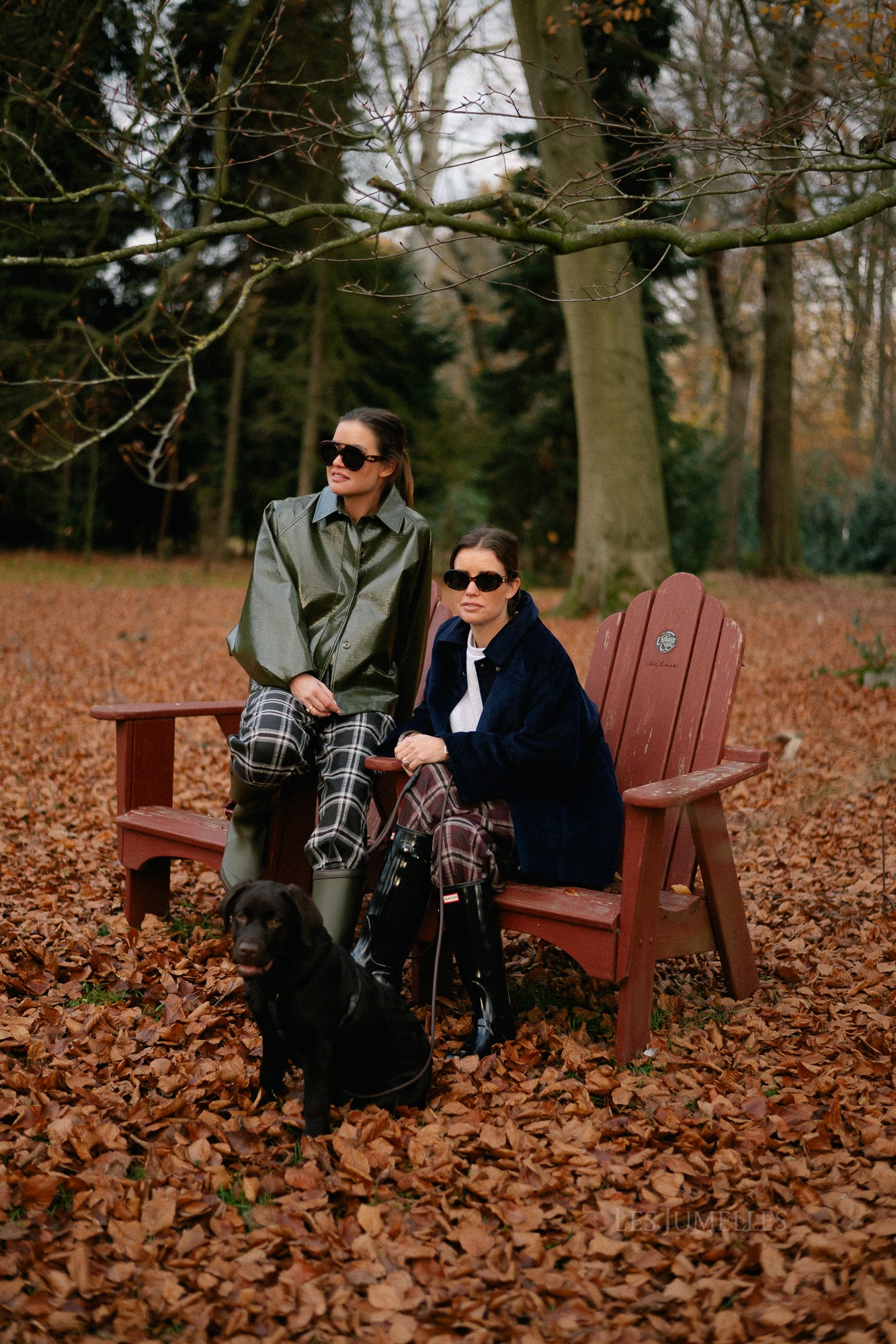 Callie geruite broek bordeaux