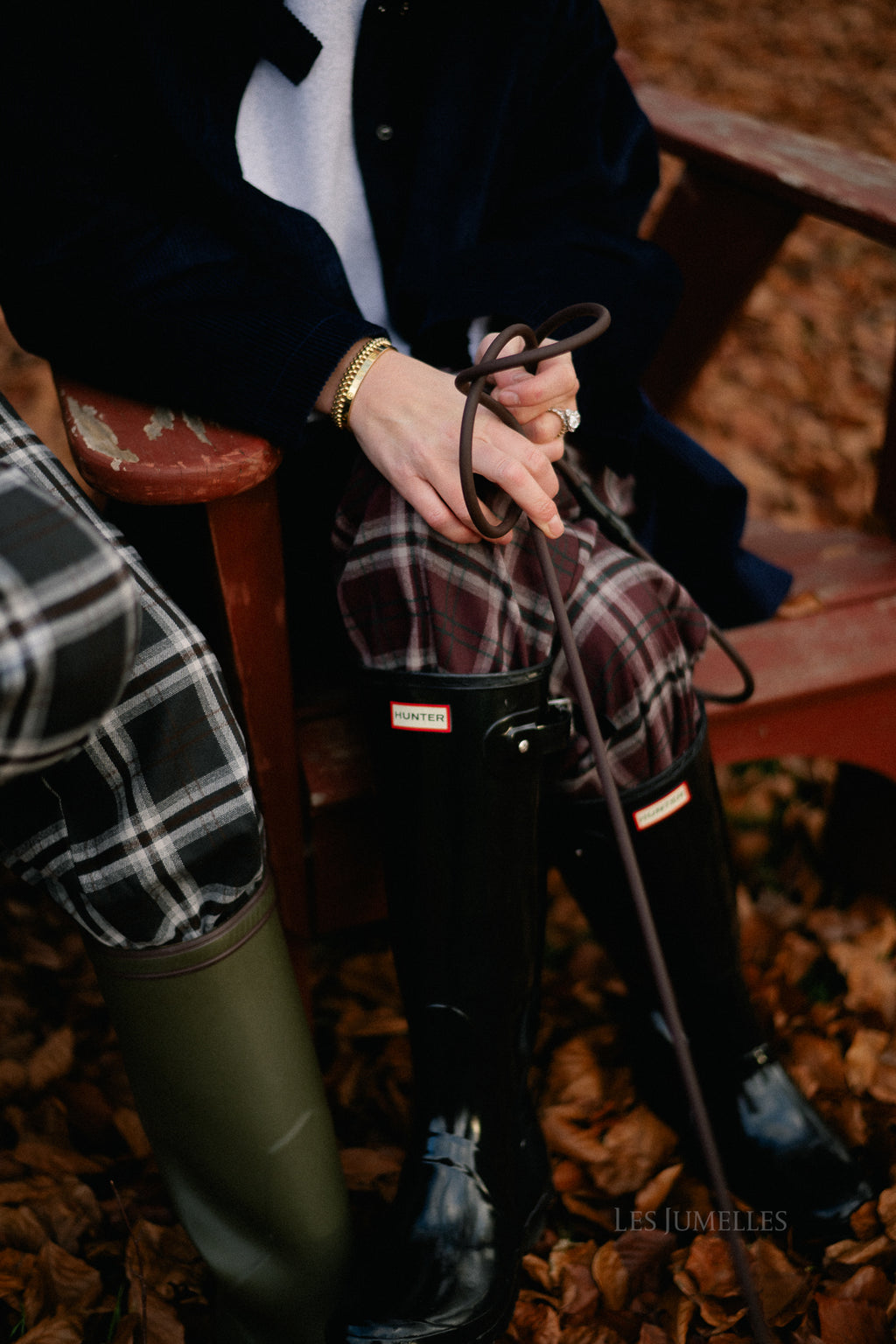 Callie geruite broek bordeaux