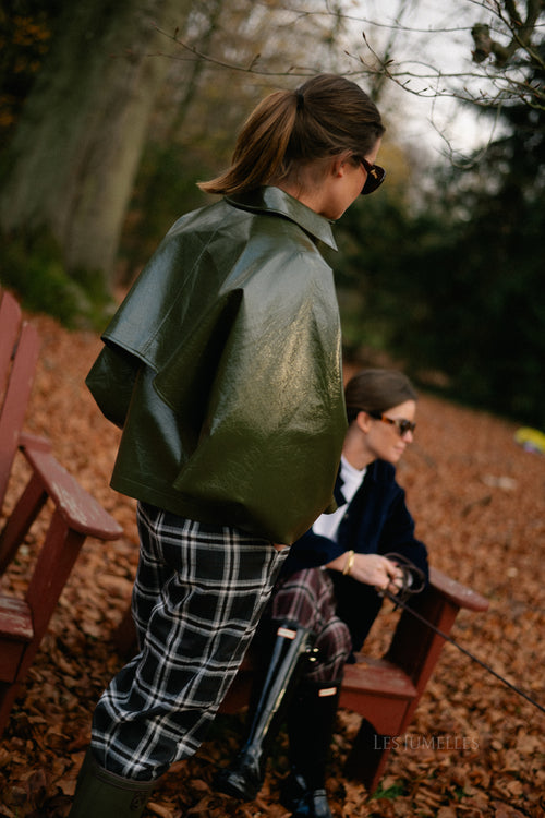 Jodie PU jacket khaki