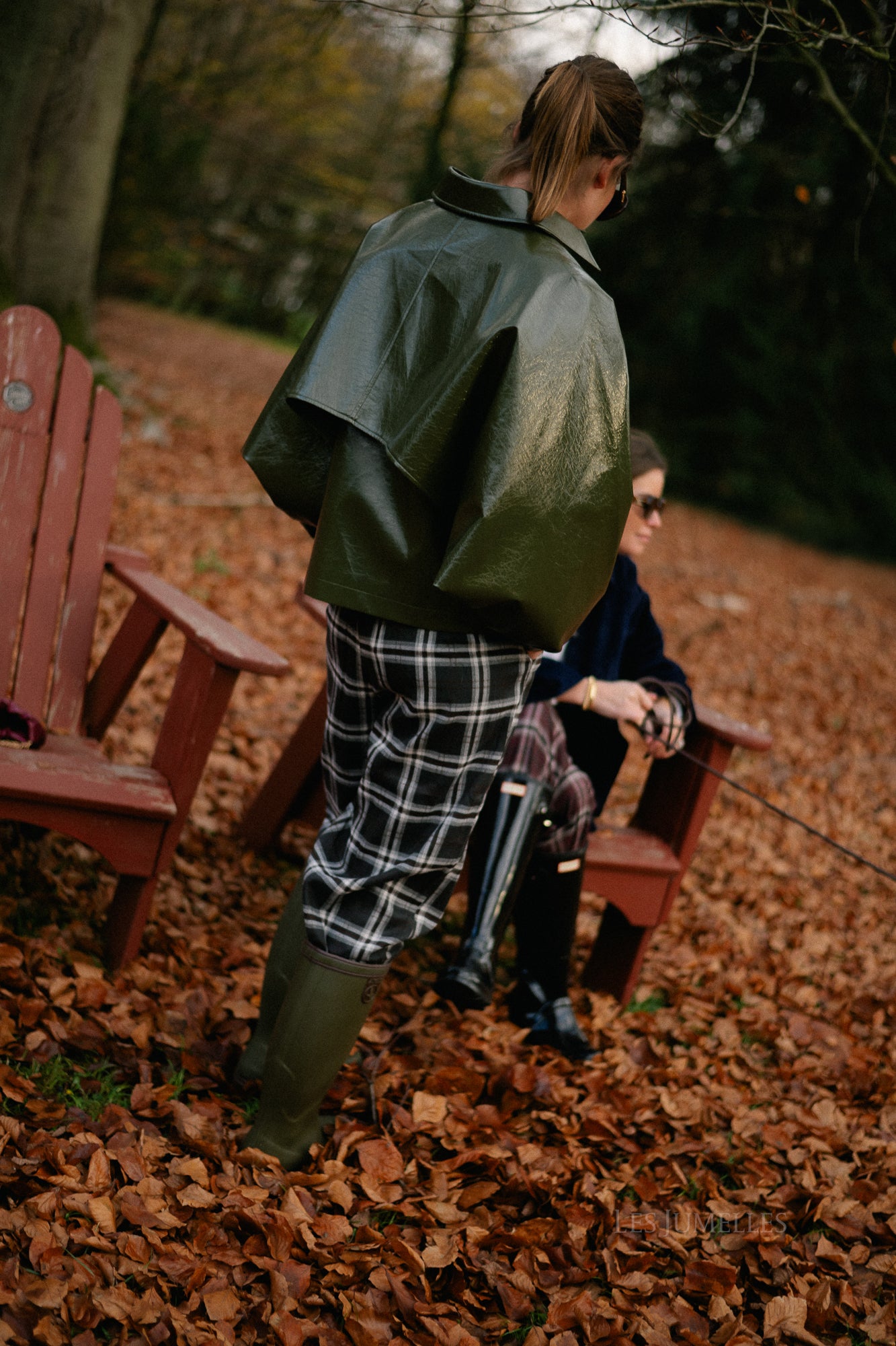 Callie geruite broek hot chocolate