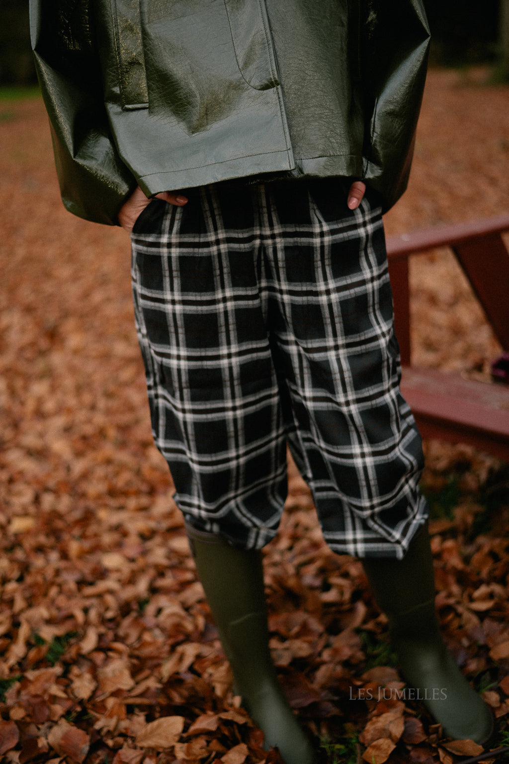 Callie geruite broek hot chocolate