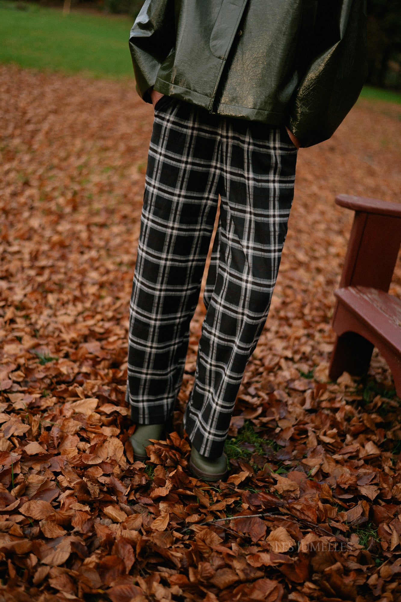 Callie geruite broek hot chocolate