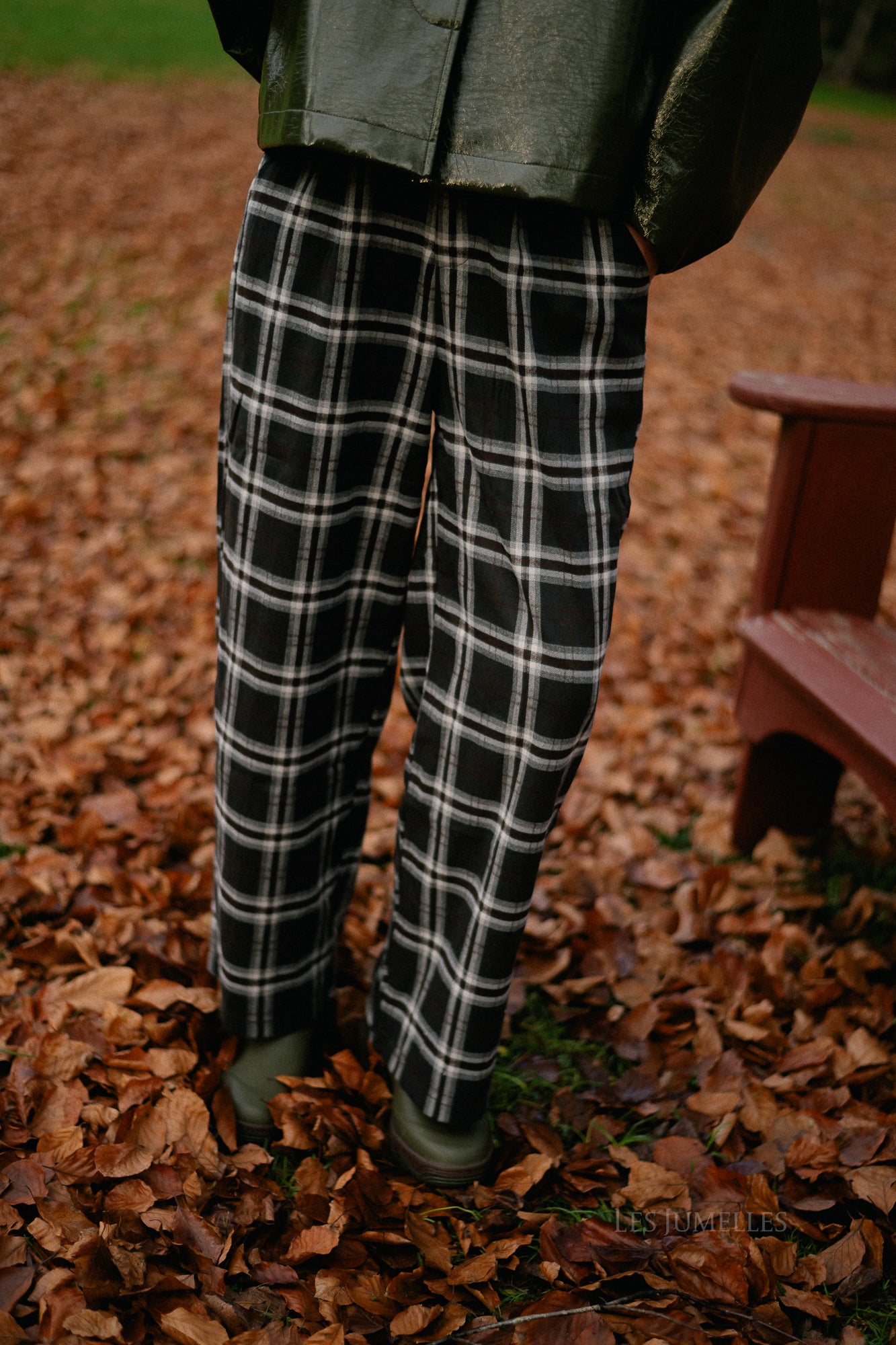 Callie geruite broek hot chocolate