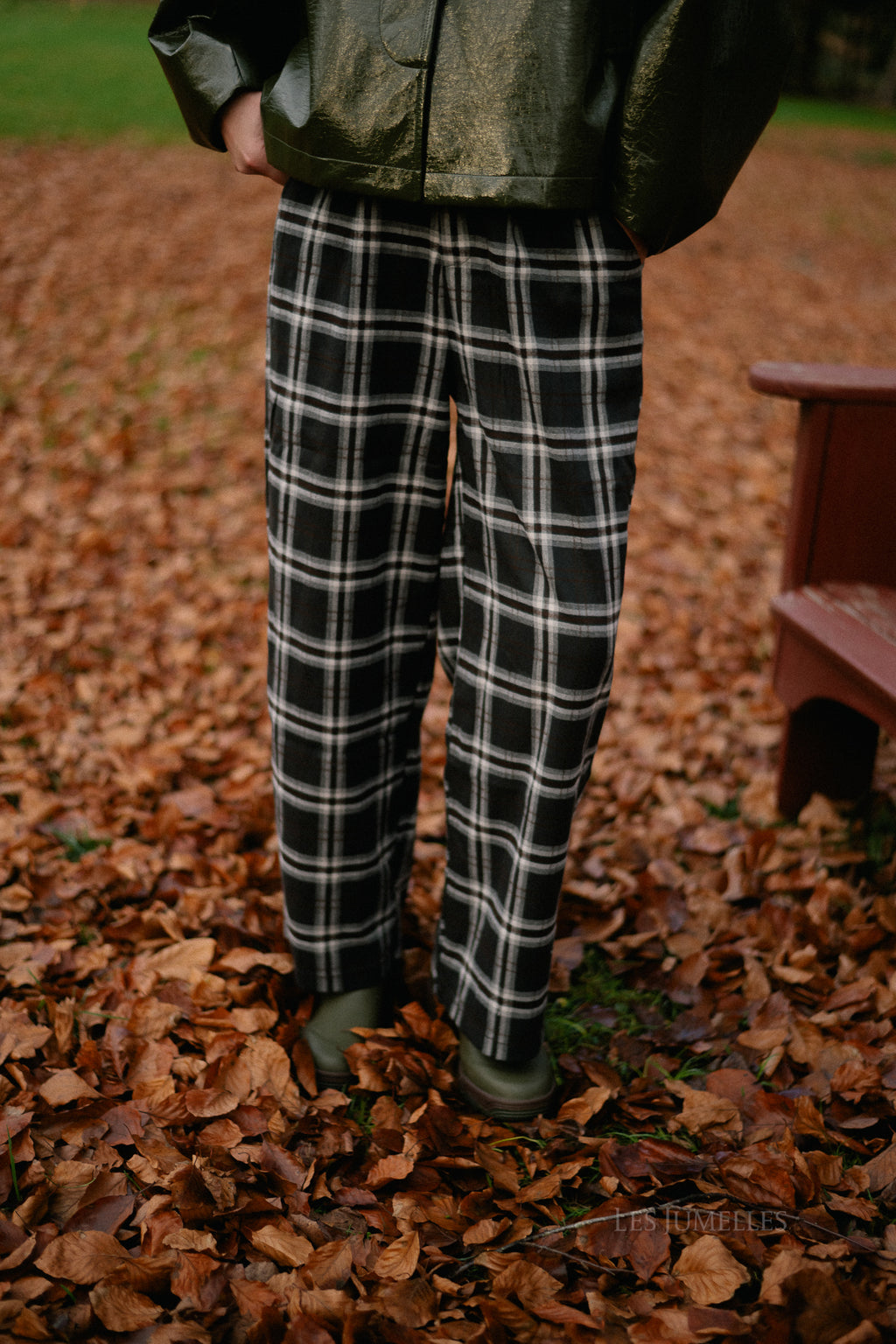 Callie geruite broek hot chocolate