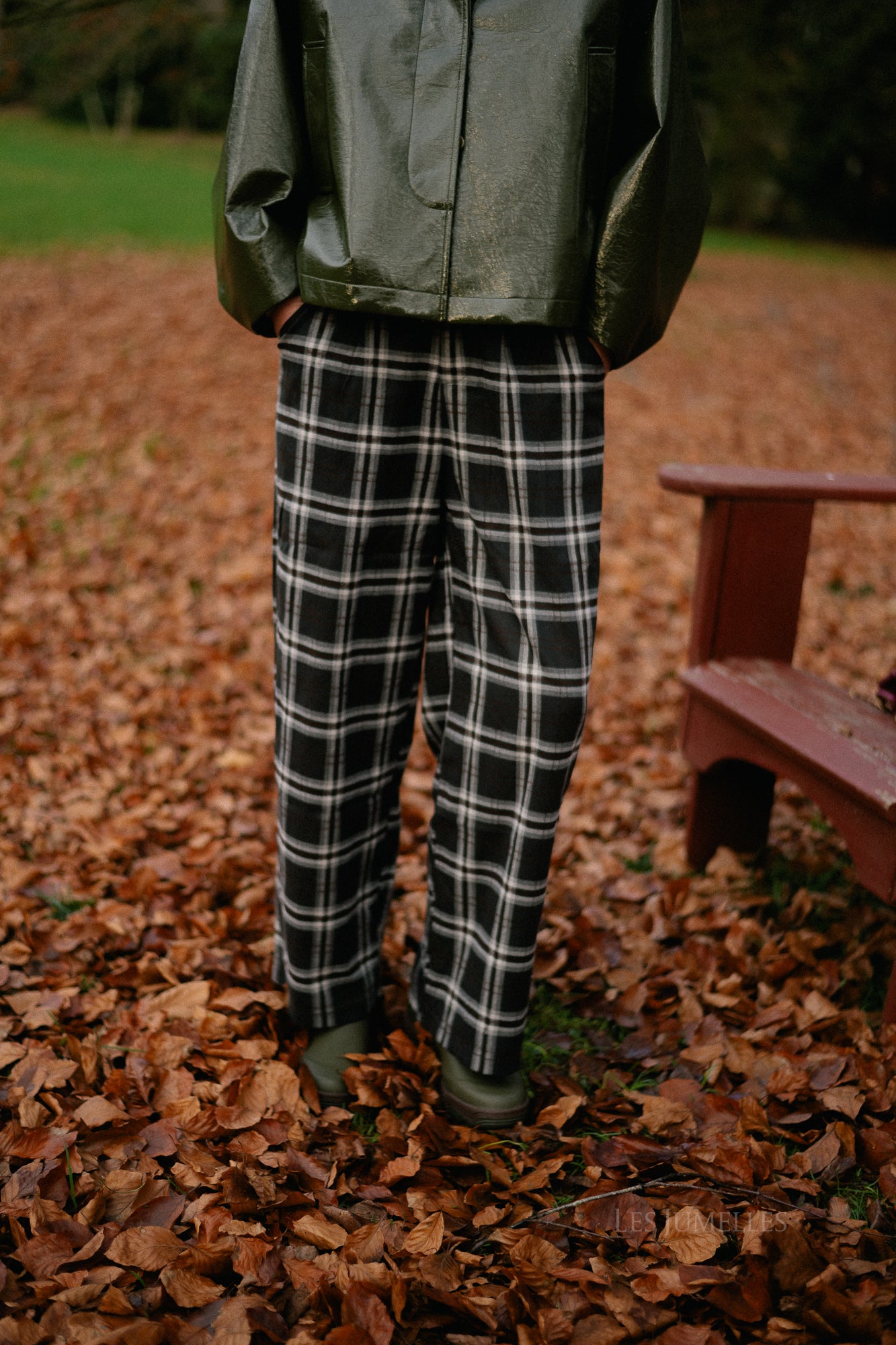 Callie geruite broek hot chocolate