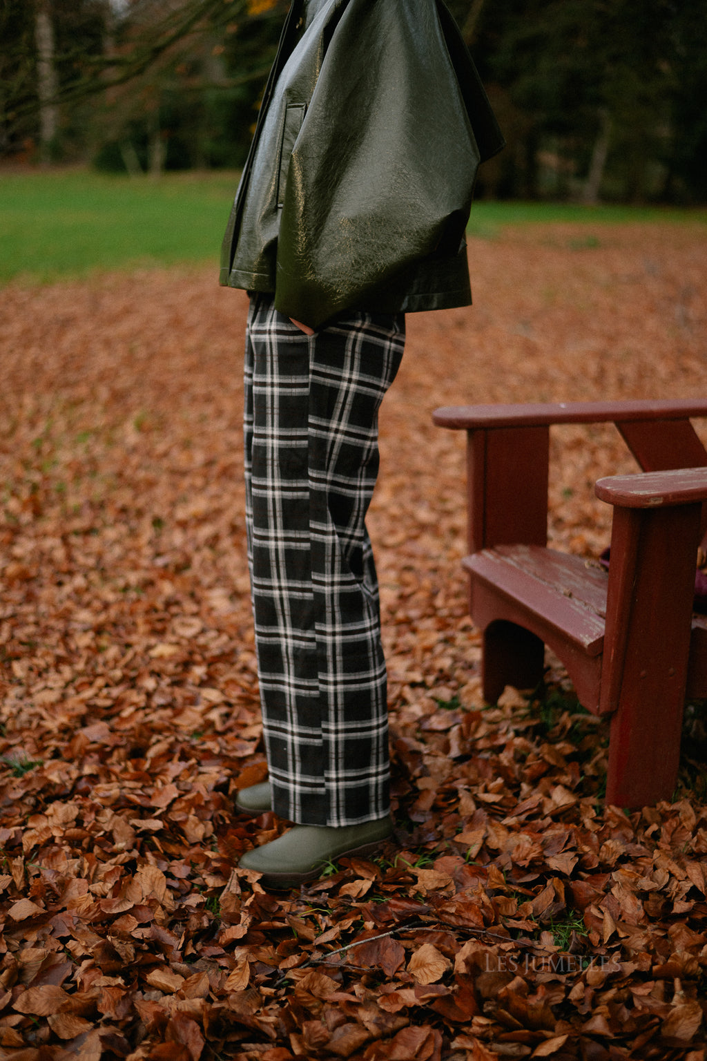 Callie geruite broek hot chocolate