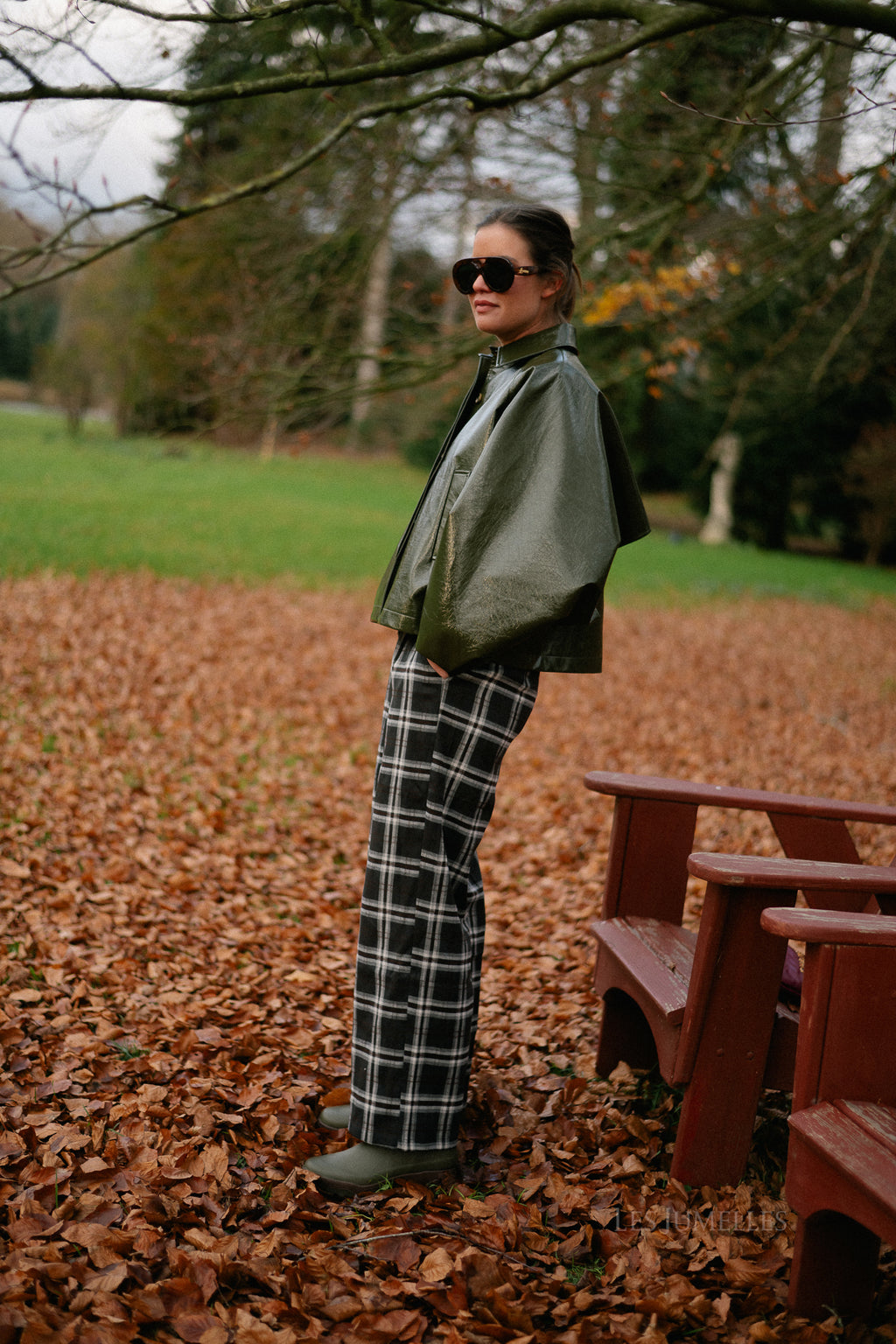 Callie geruite broek hot chocolate