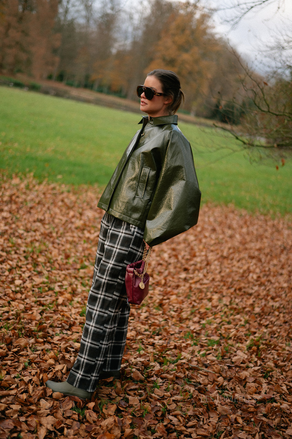 Callie geruite broek hot chocolate