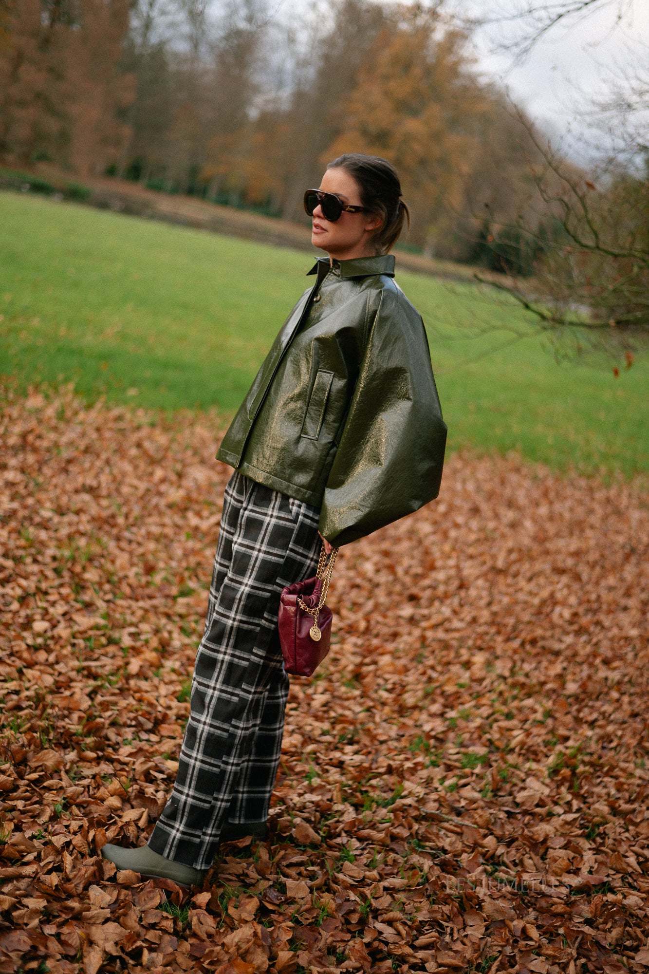 Callie geruite broek hot chocolate