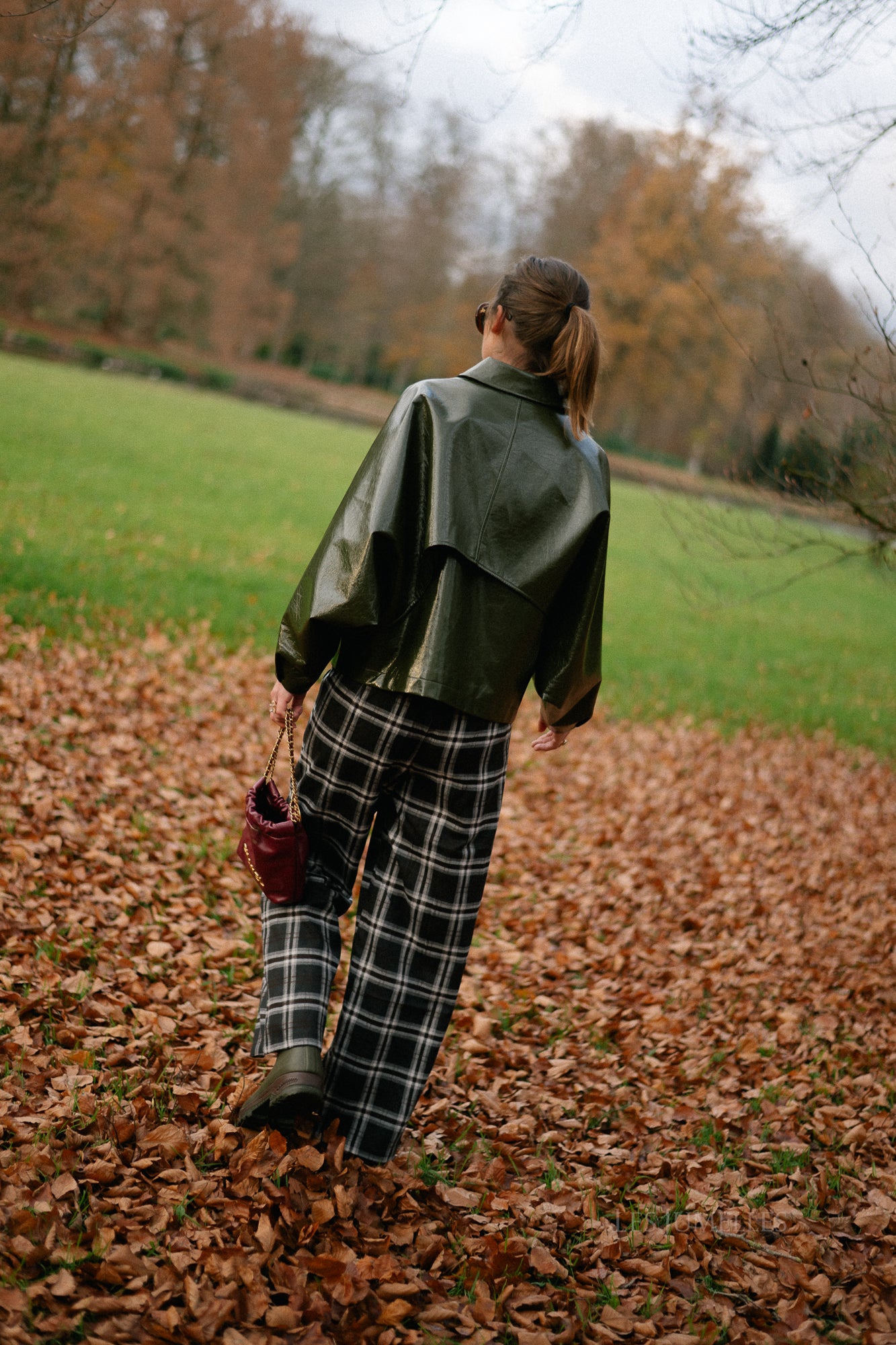 Callie geruite broek hot chocolate