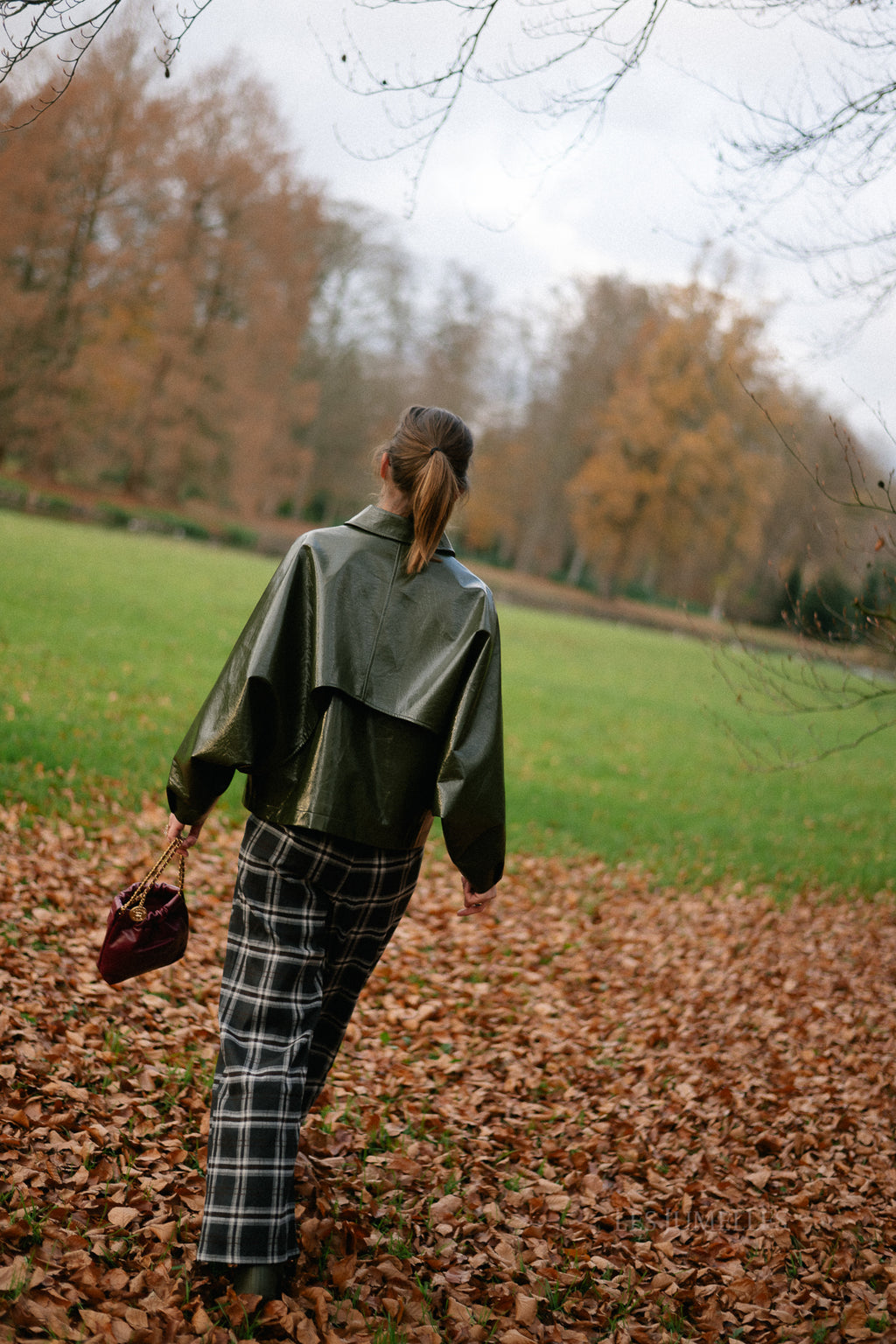 Callie geruite broek hot chocolate