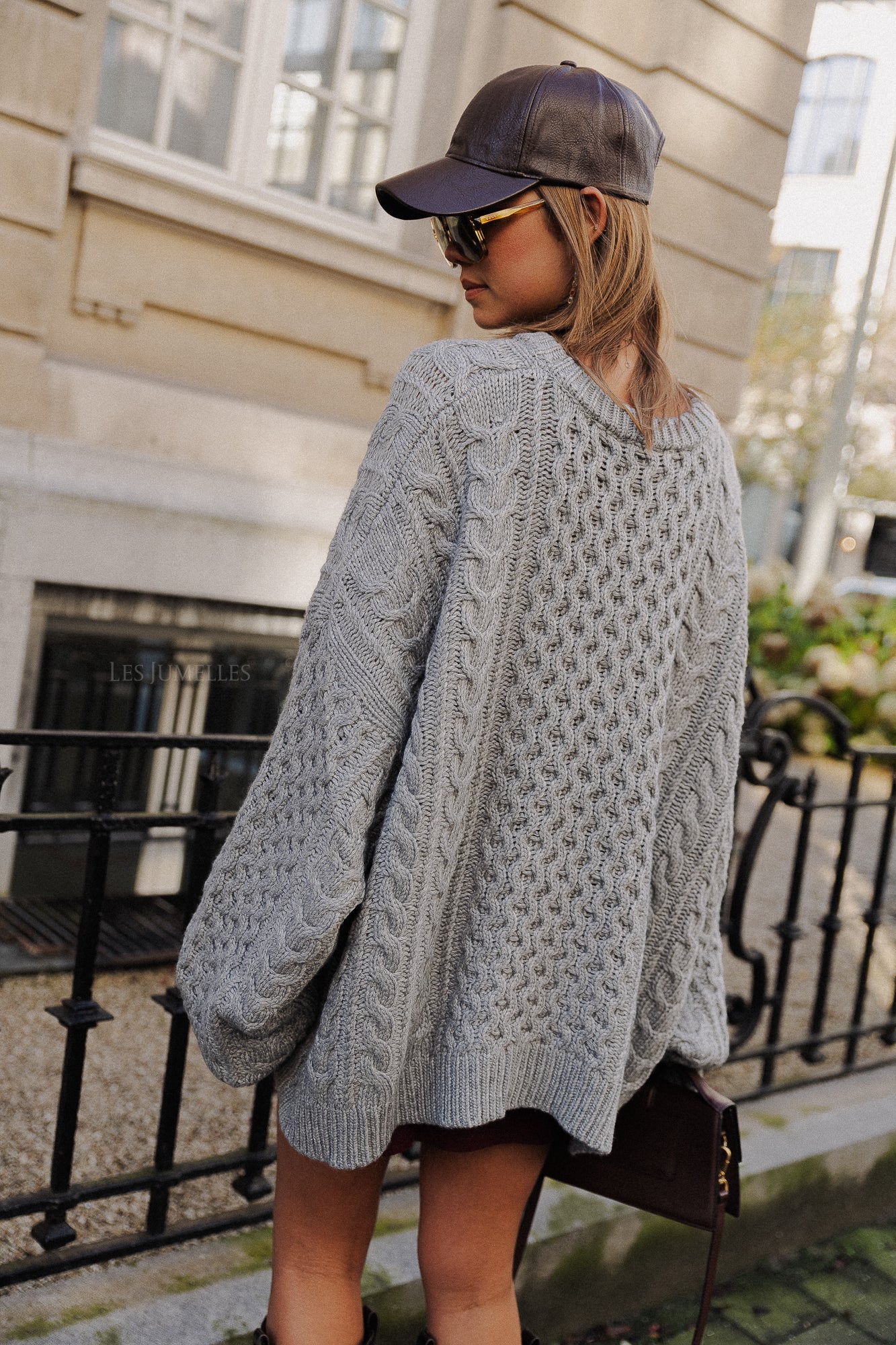 Edith oversize knitted sweater grey