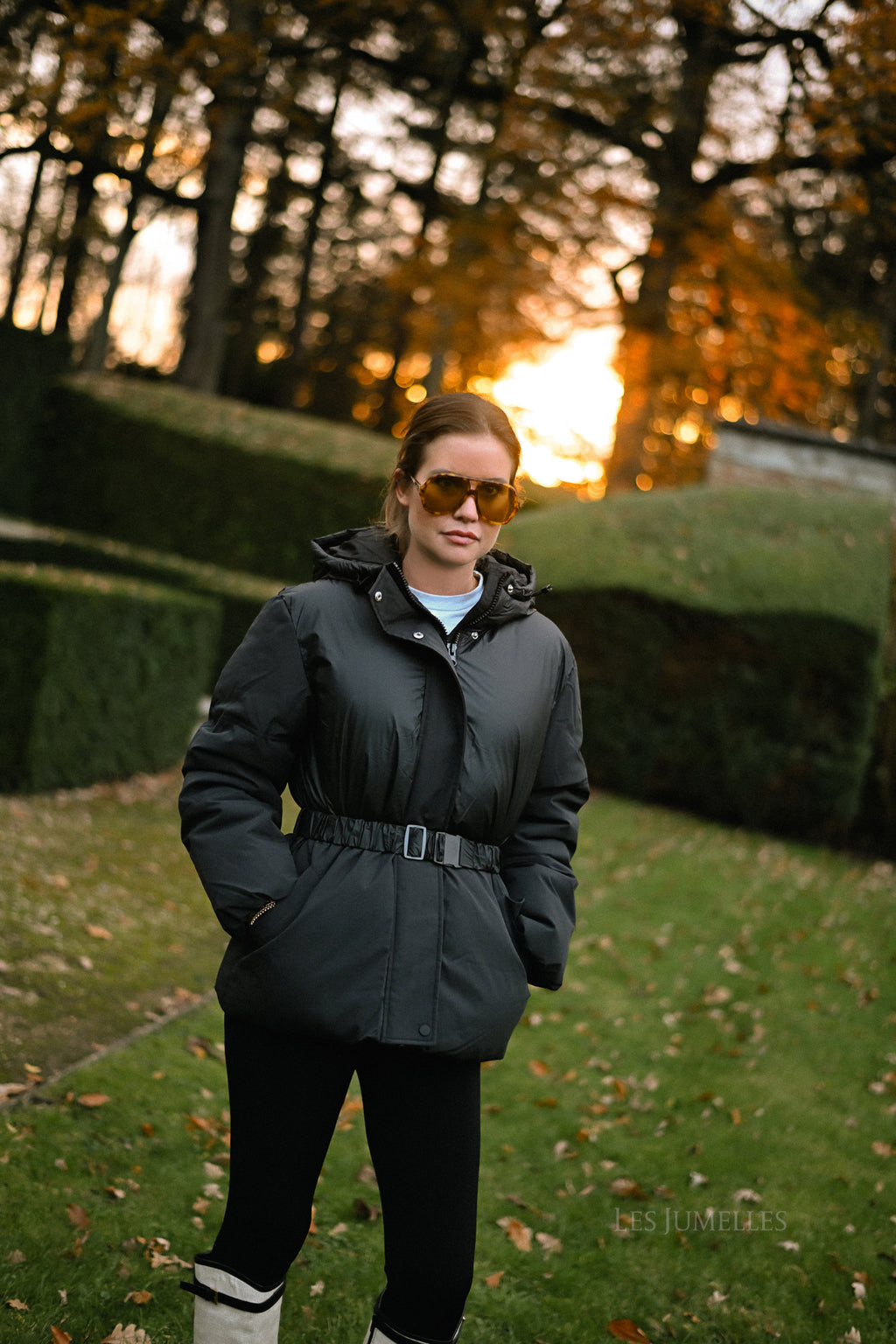 YASAlly Langarm-Steppjacke in Schwarz