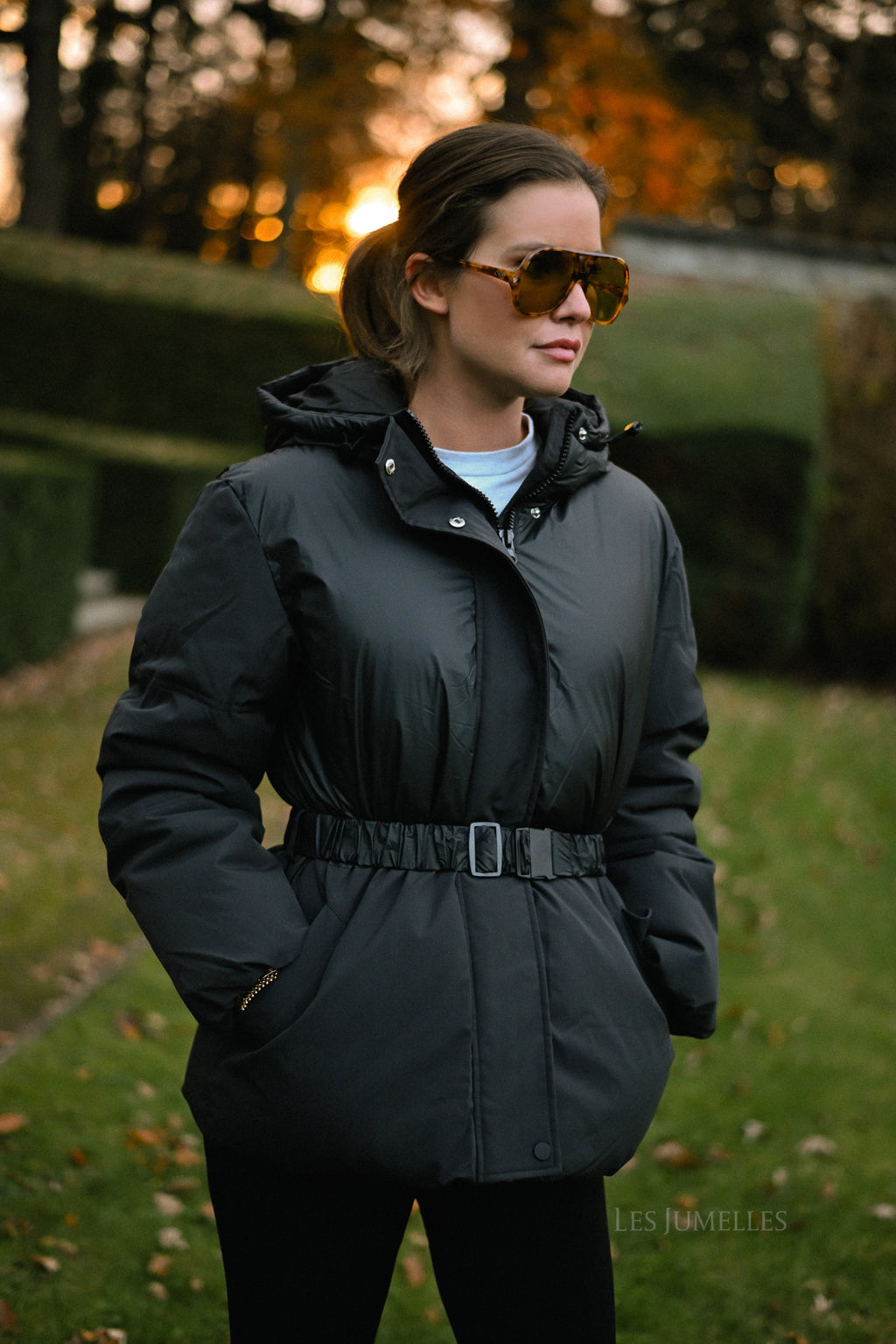 YASAlly Langarm-Steppjacke in Schwarz
