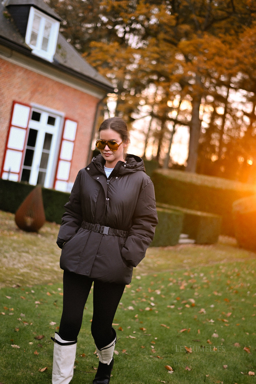 YASAlly Langarm-Steppjacke in Schwarz