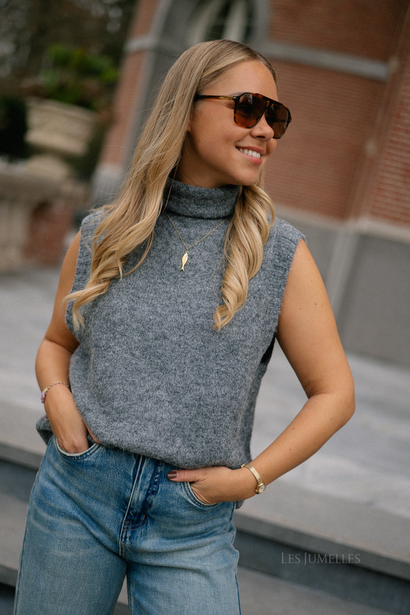 Alba gebreide cardigan donkergrijs melange